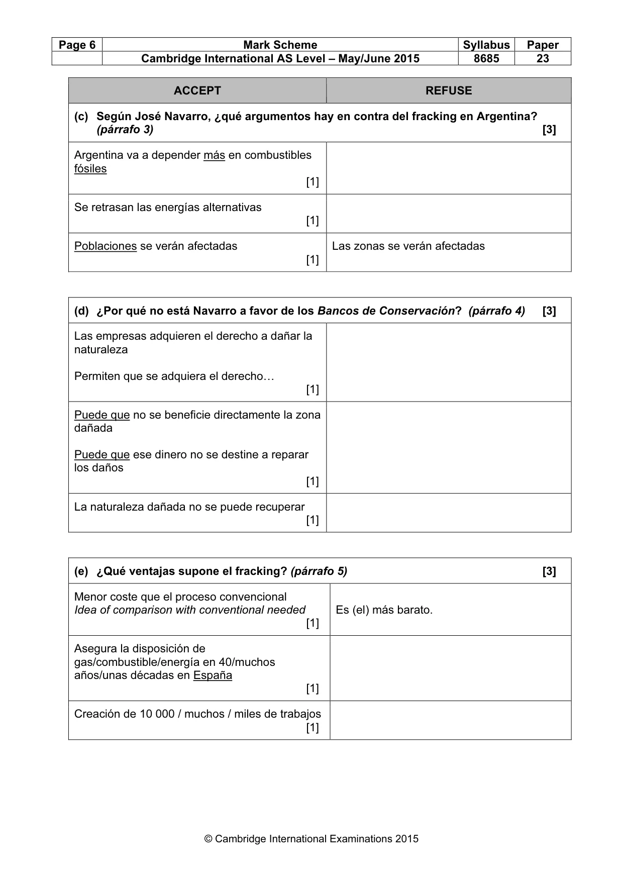 Mark scheme, page 6 of 13