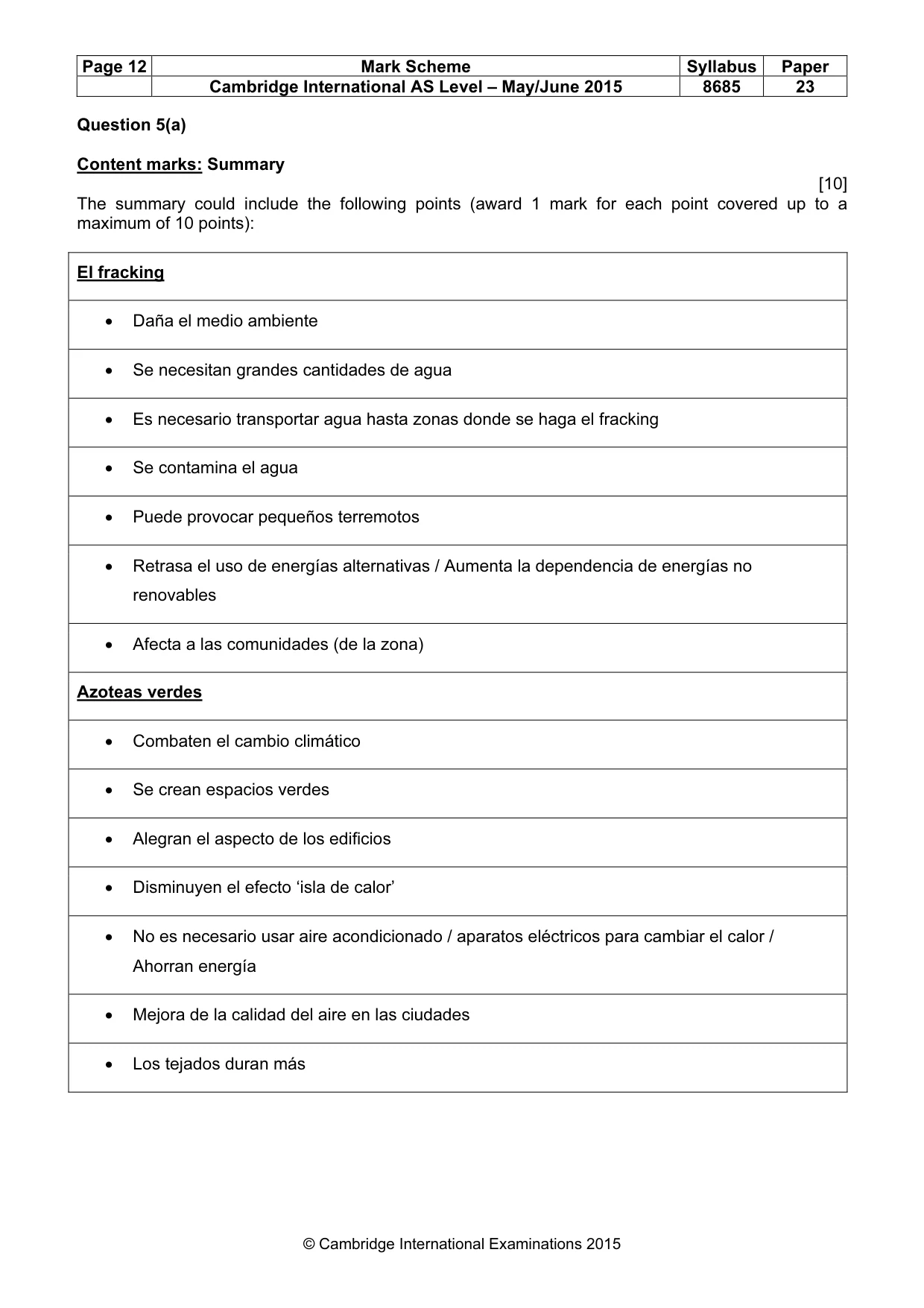 Mark scheme, page 12 of 13