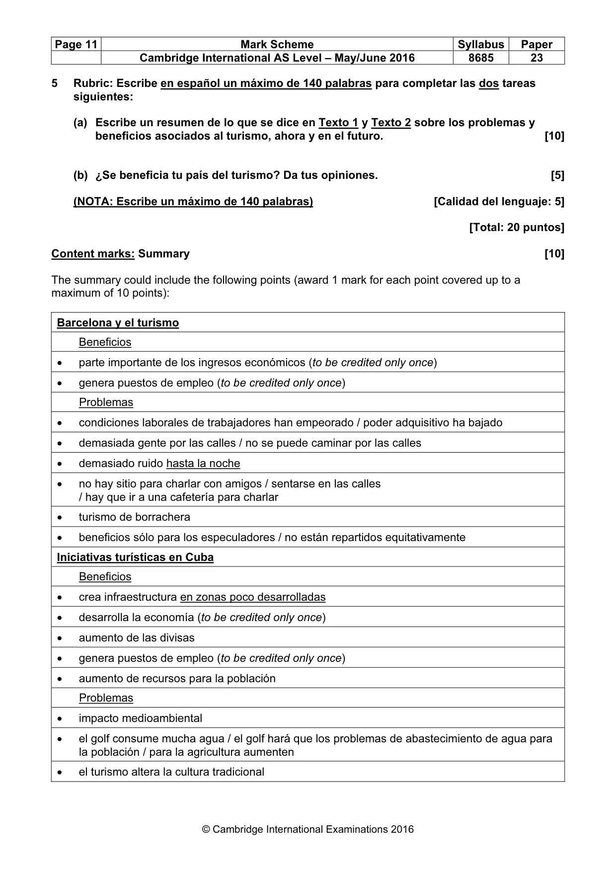 Mark scheme, page 11 of 12