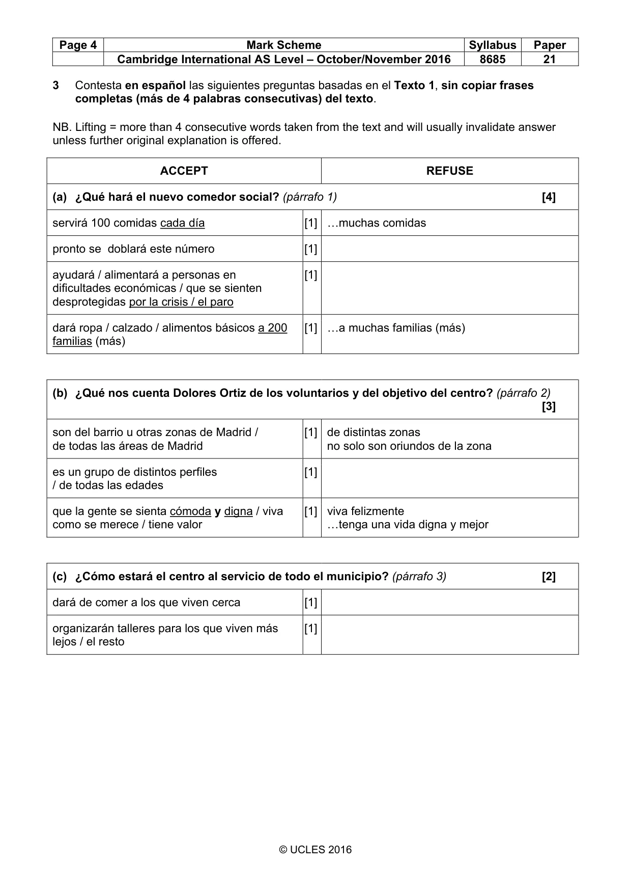 Mark scheme, page 4 of 11