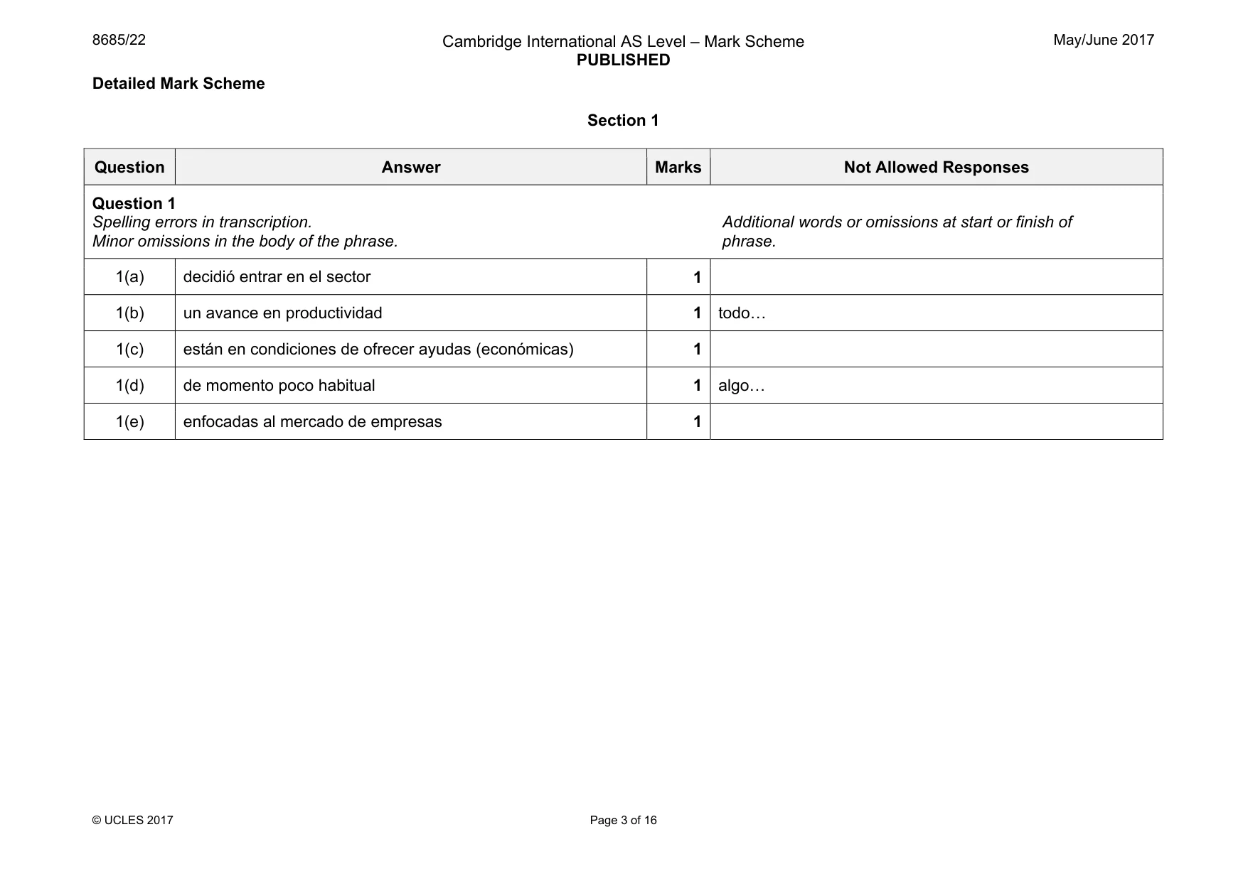 Mark scheme, page 3 of 16