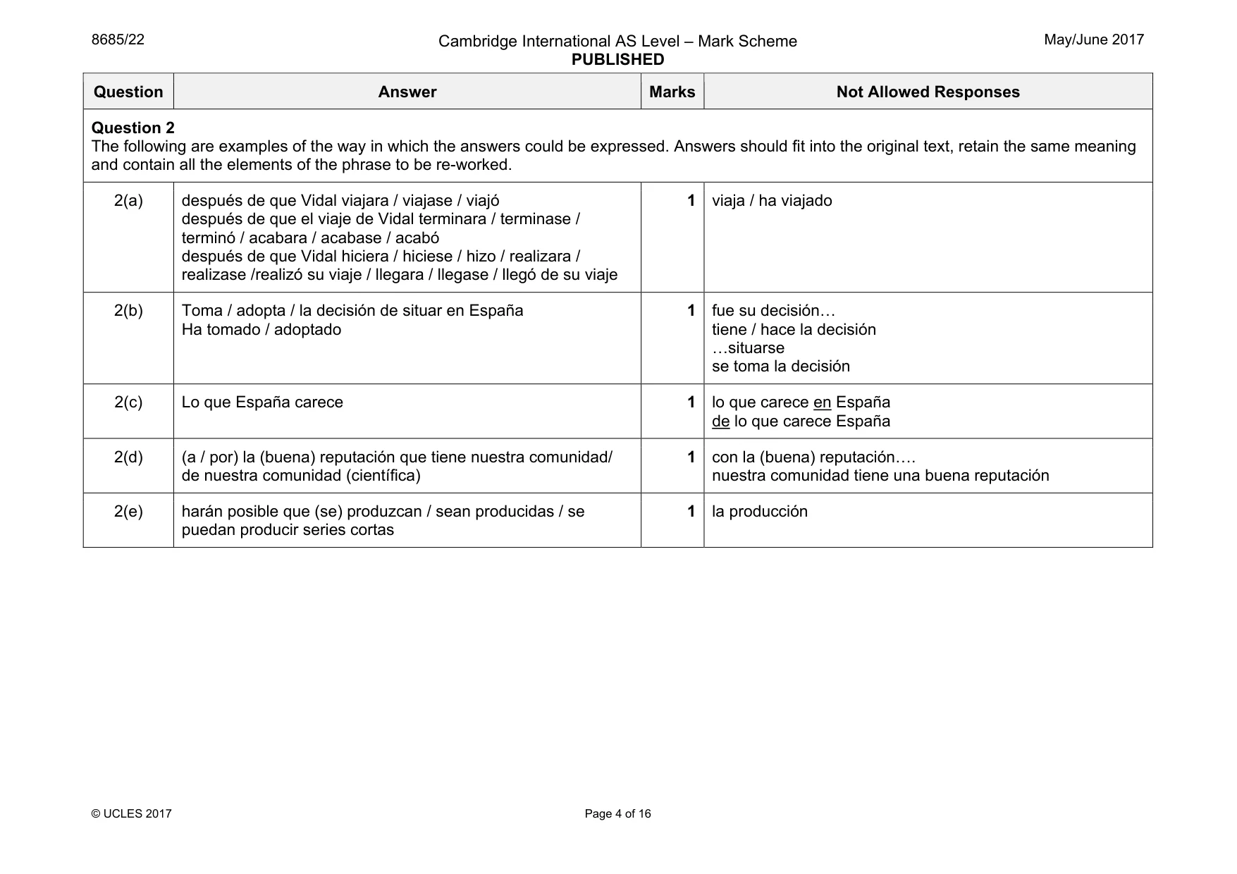 Mark scheme, page 4 of 16