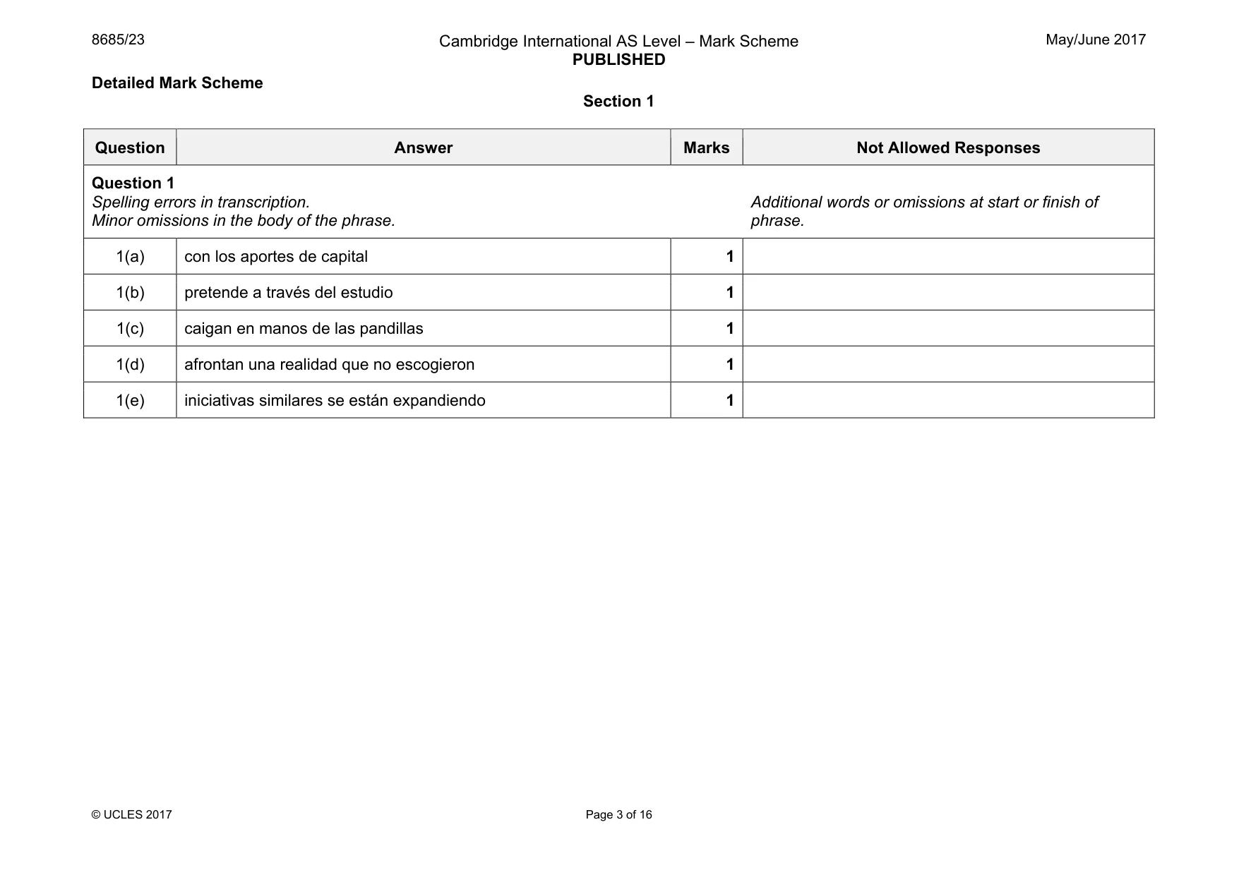 Mark scheme, page 3 of 16