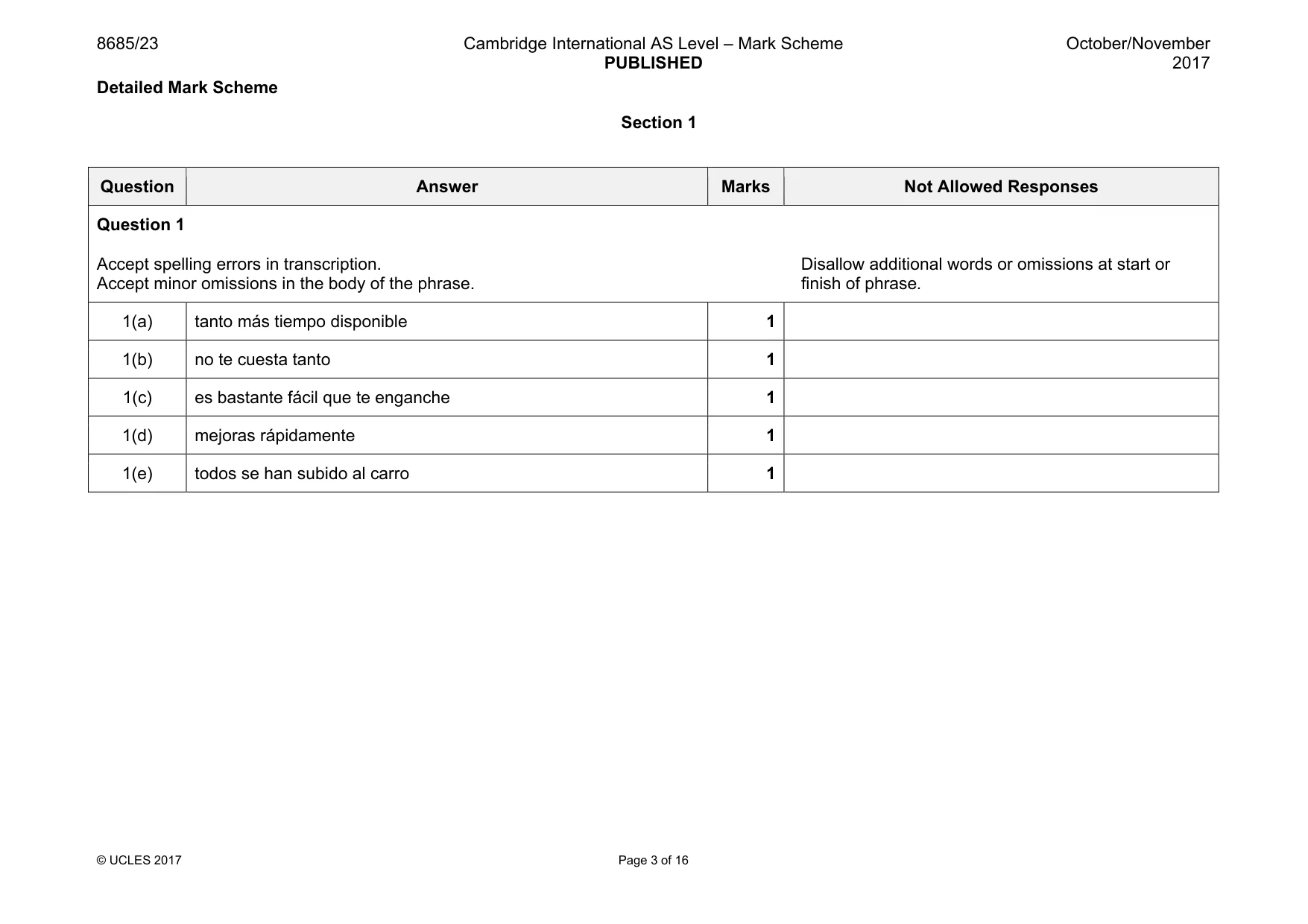 Mark scheme, page 3 of 16