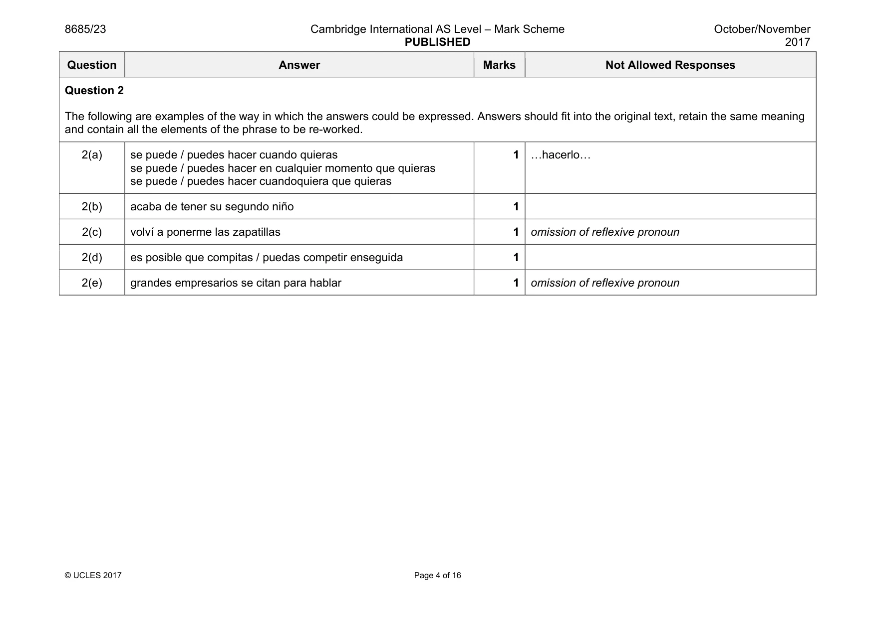 Mark scheme, page 4 of 16