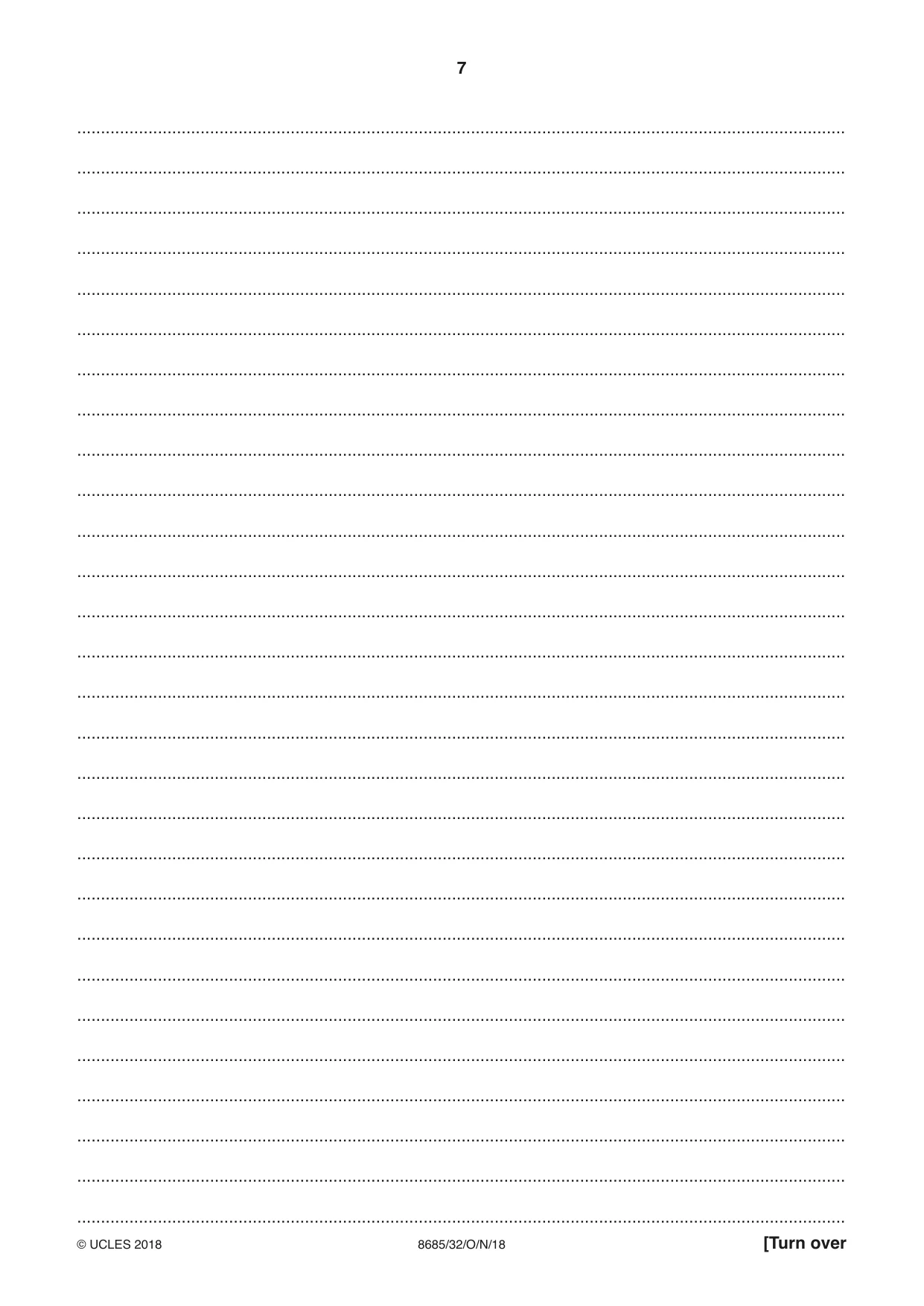 Cambridge A Level Spanish - Language (AS Level only) 8685 2018 Oct/Nov Paper 3 · Variant 2 question paper, page 7 of 8
