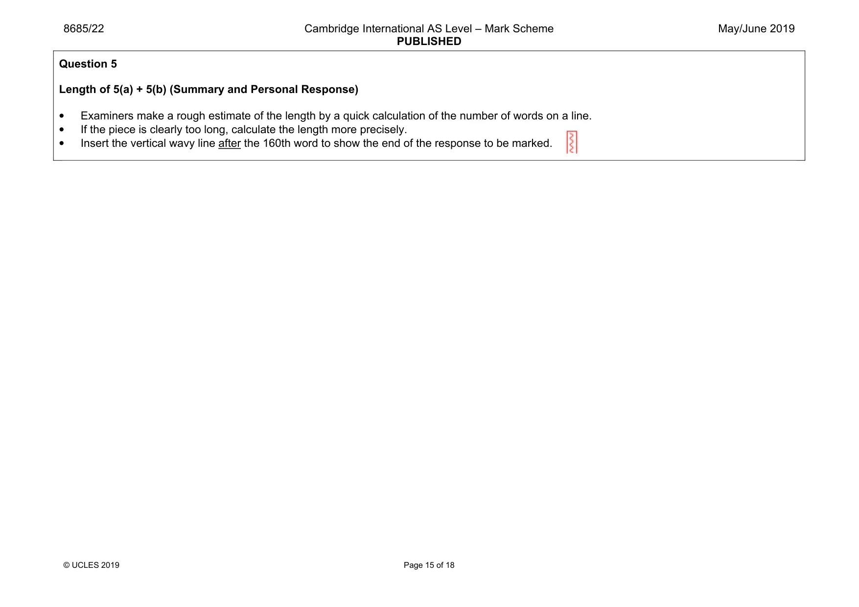 Mark scheme, page 15 of 18