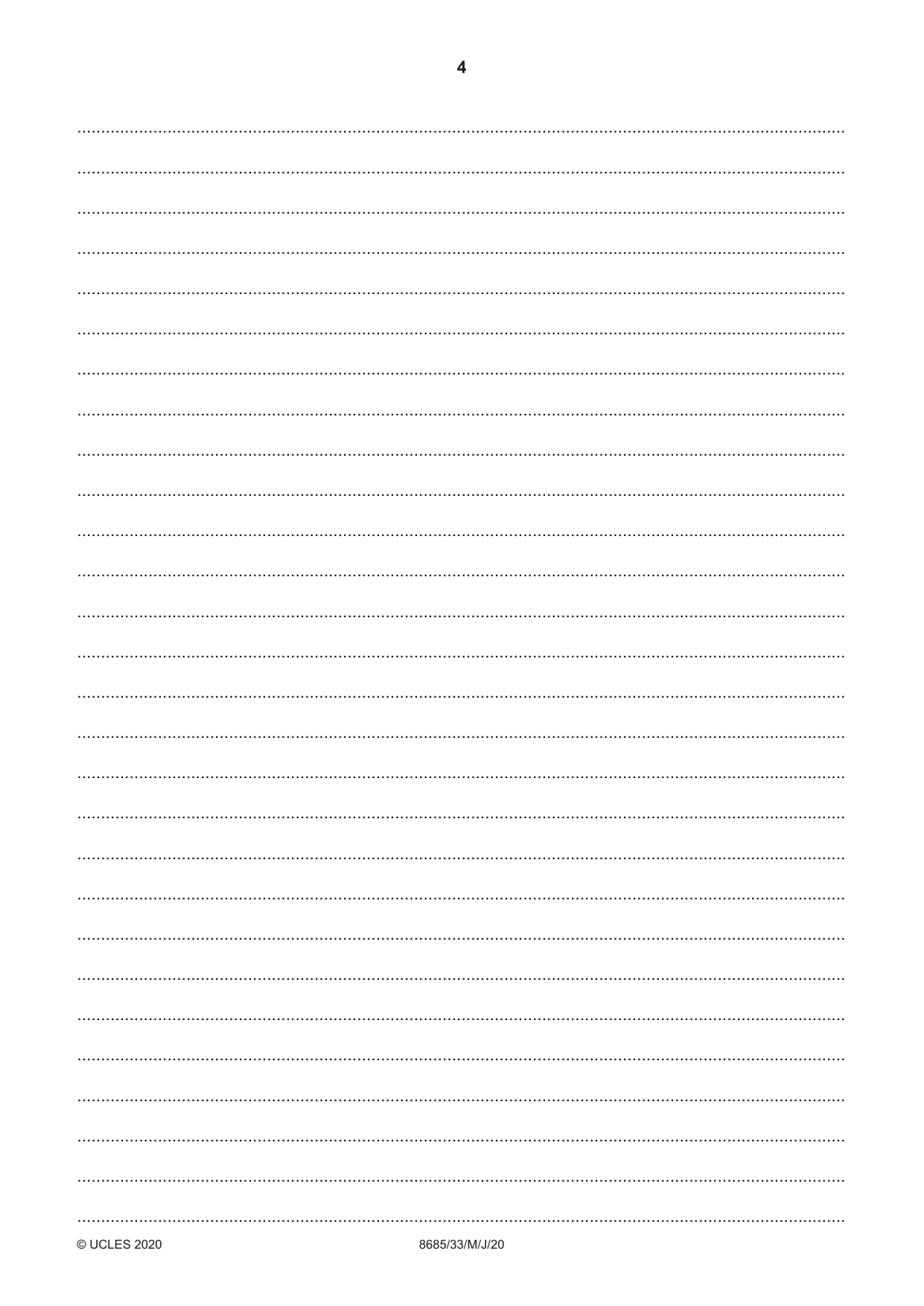 Cambridge A Level Spanish - Language (AS Level only) 8685 2020 May/June Paper 3 · Variant 3 question paper, page 4 of 8