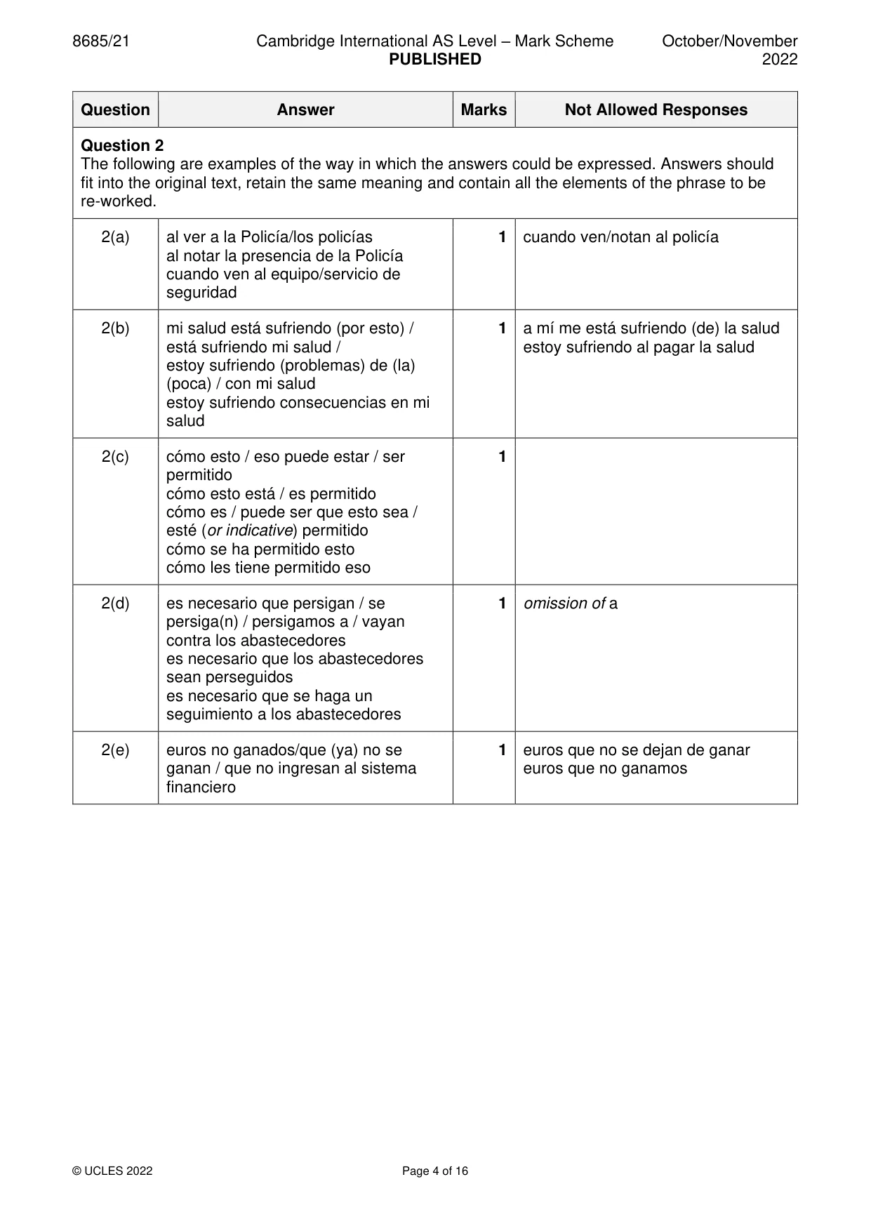 Mark scheme, page 4 of 16