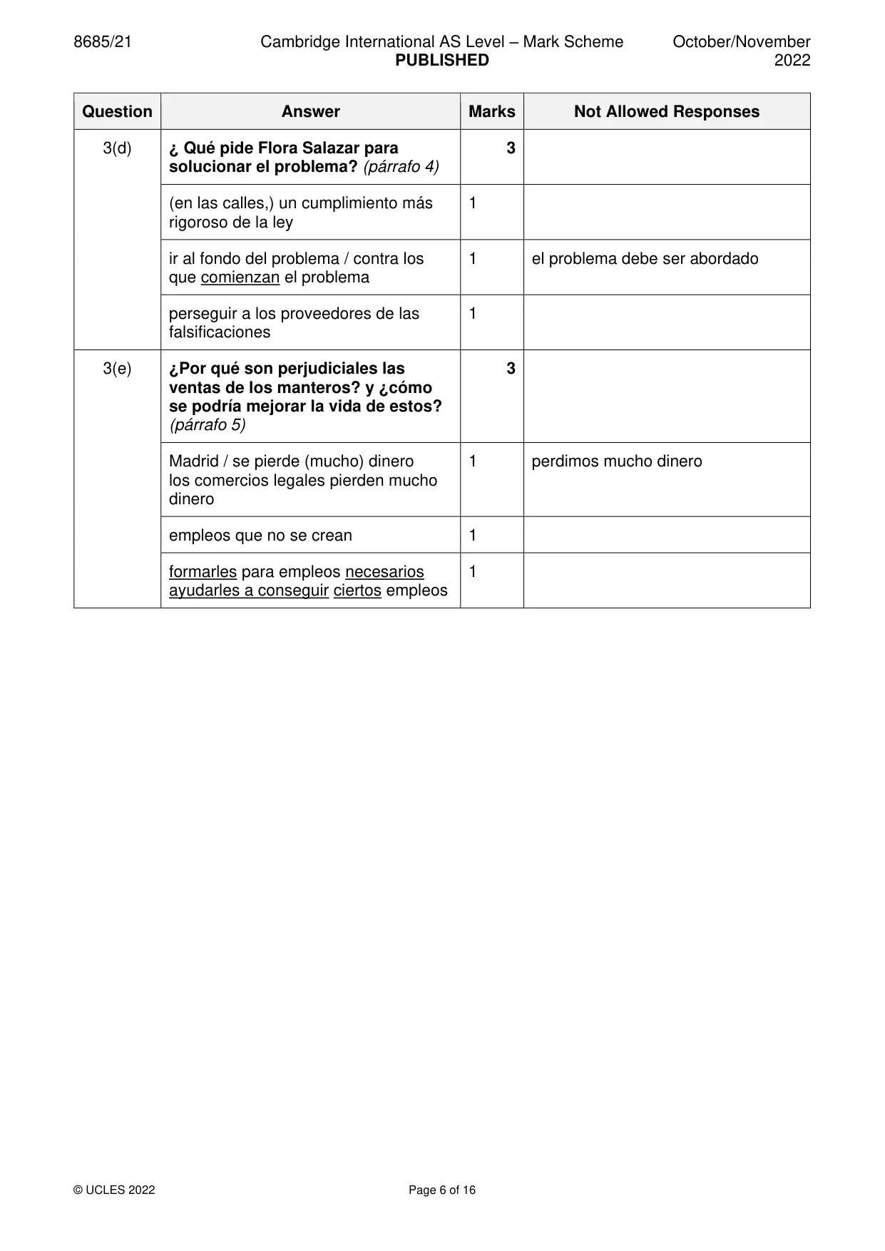 Mark scheme, page 6 of 16