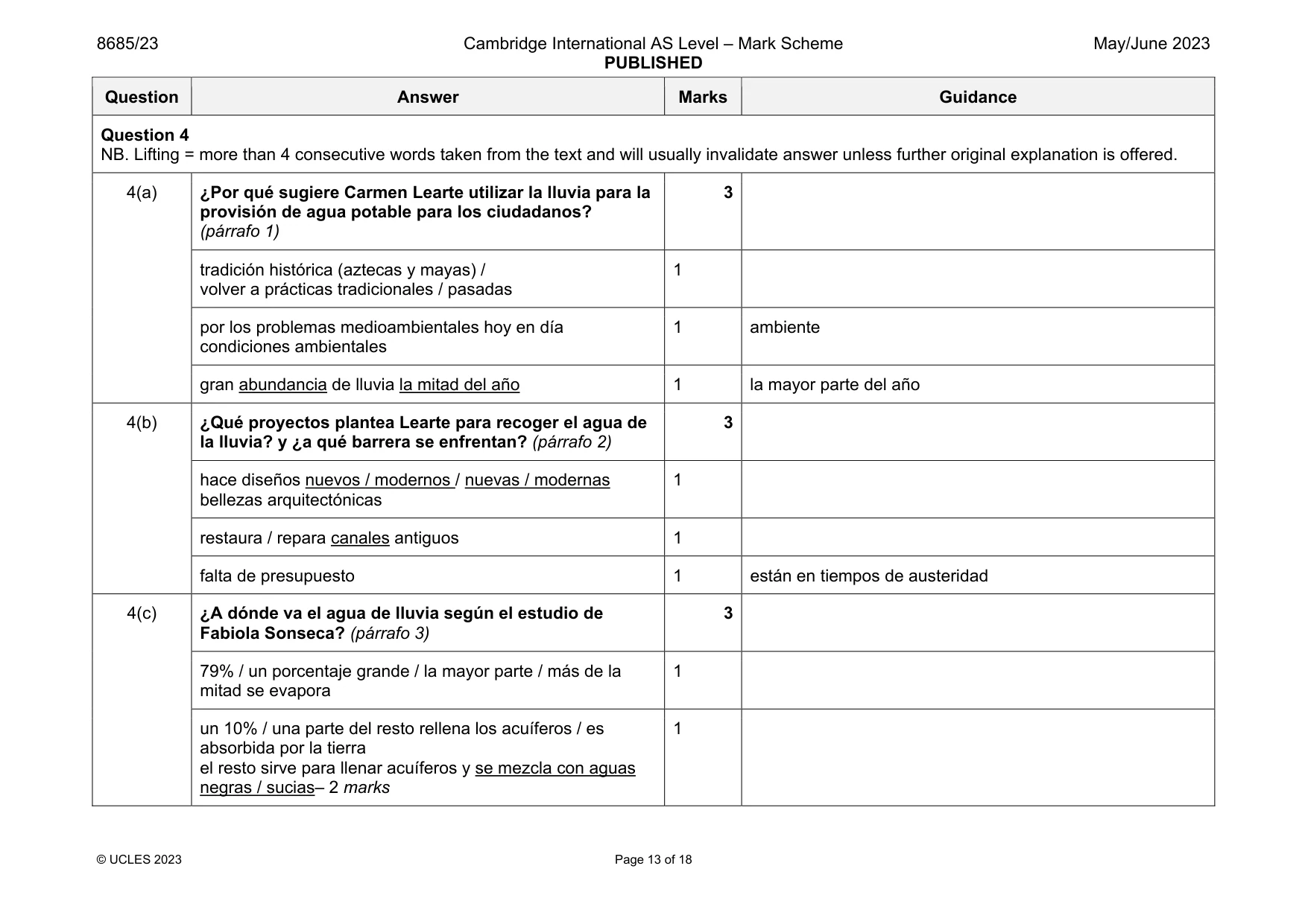 Mark scheme, page 13 of 18