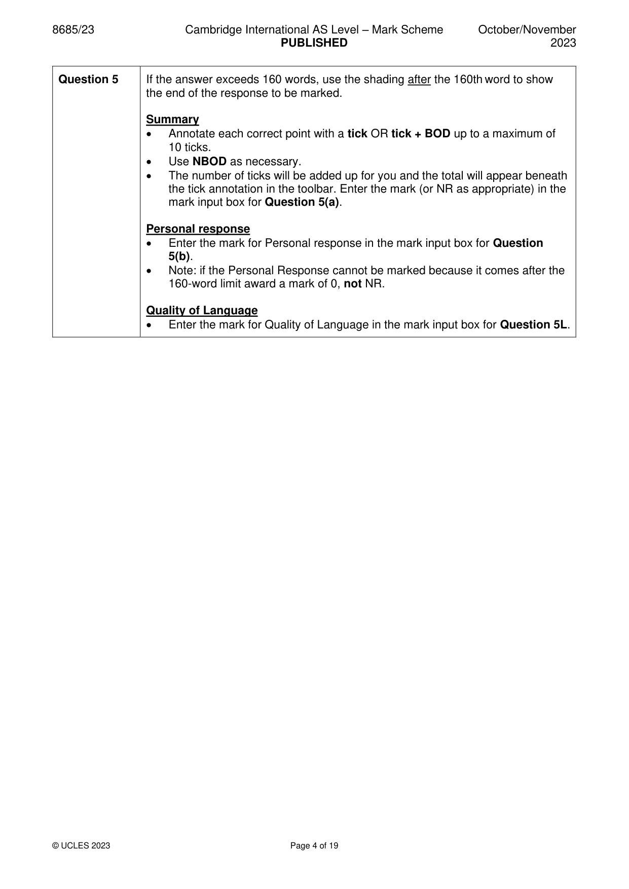 Mark scheme, page 4 of 19