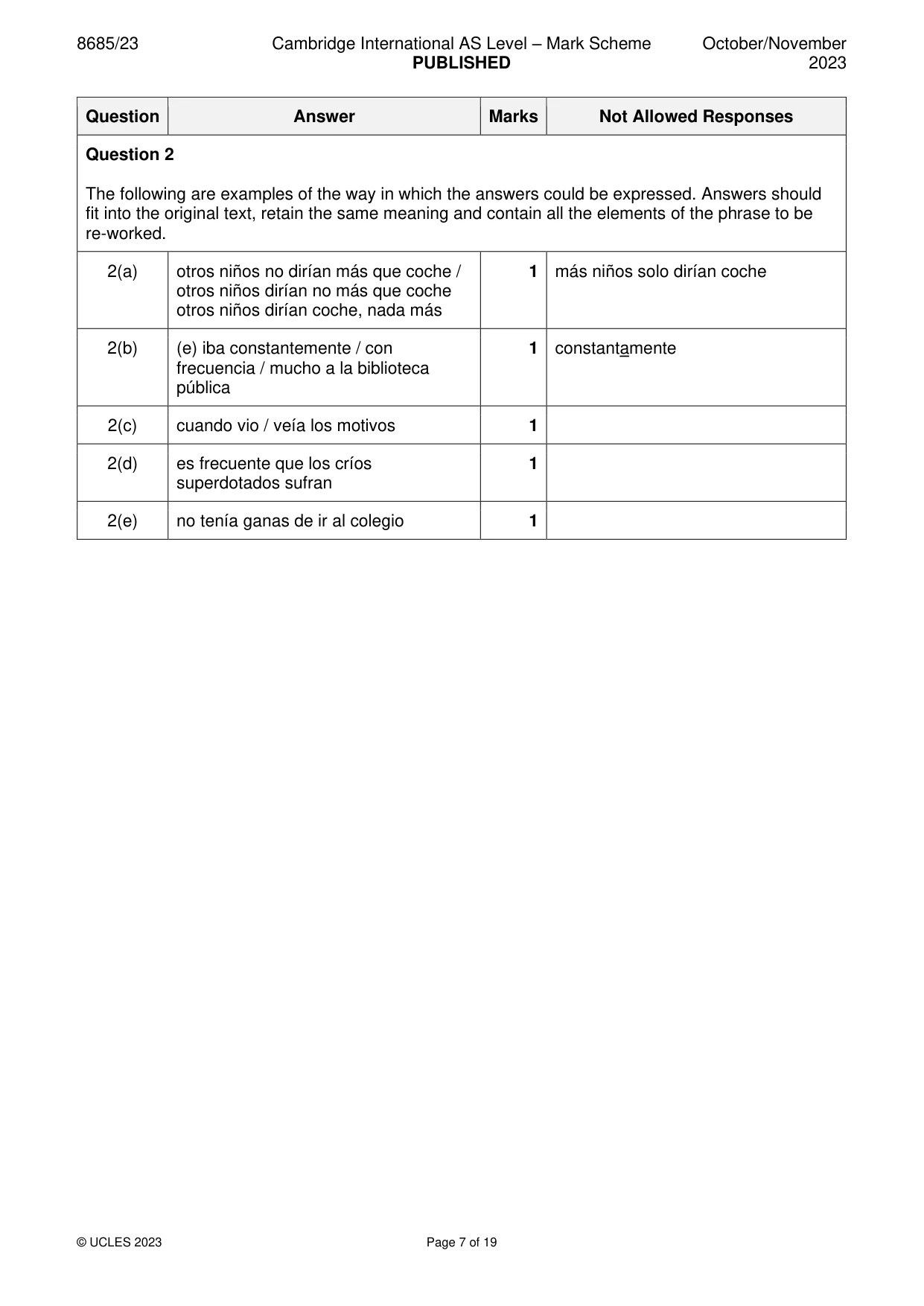 Mark scheme, page 7 of 19