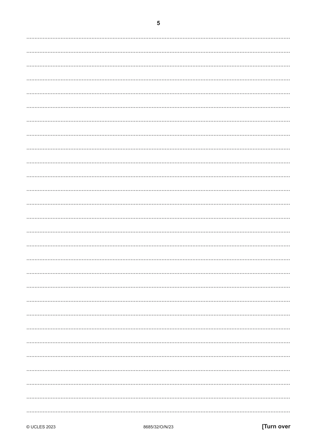 Cambridge A Level Spanish - Language (AS Level only) 8685 2023 Oct/Nov Paper 3 · Variant 2 question paper, page 5 of 8