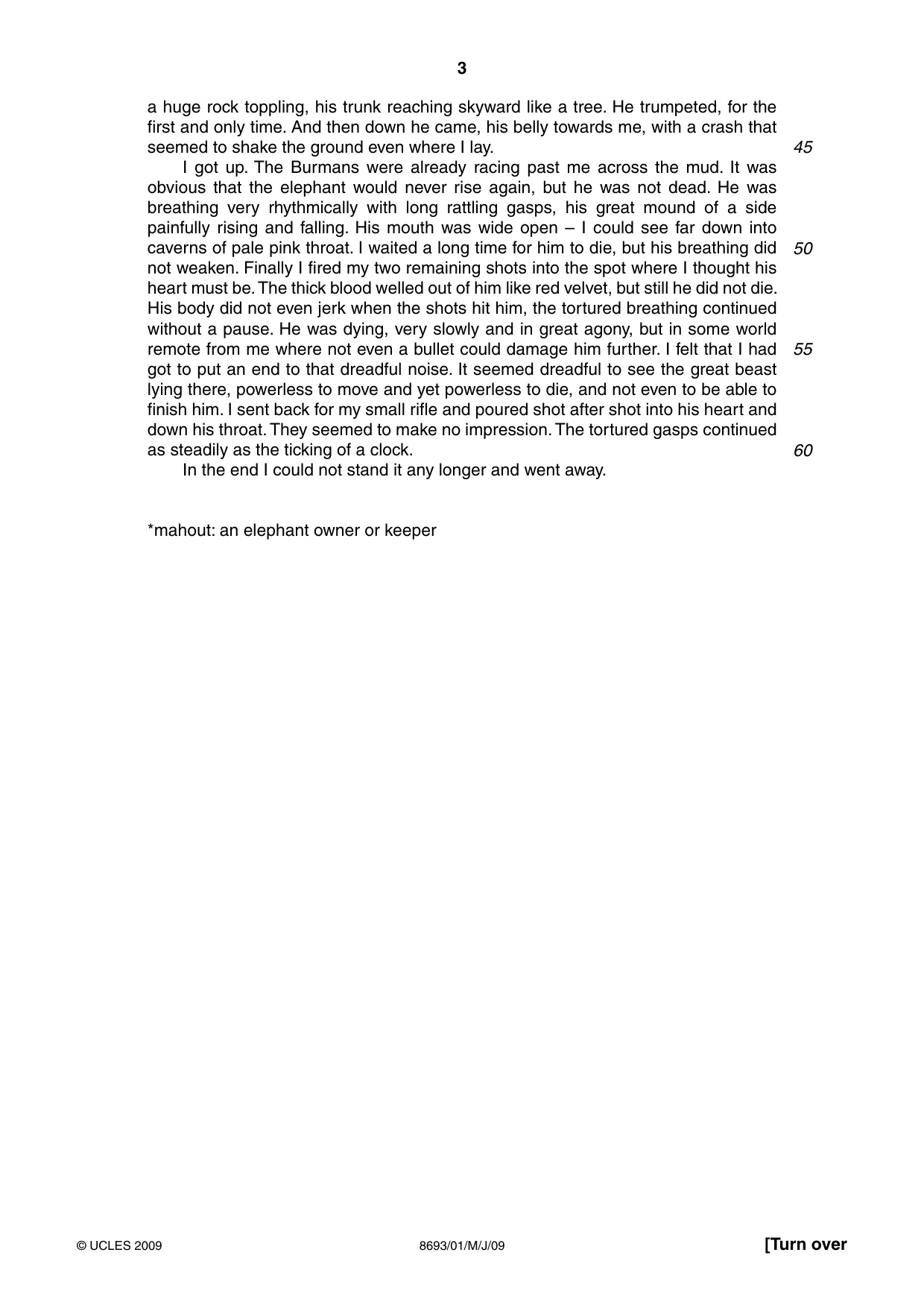 Cambridge A Level English - Language AS Level (until 2013) 8693 2009 May/June Paper 1 · Variant 1 question paper, page 3 of 8