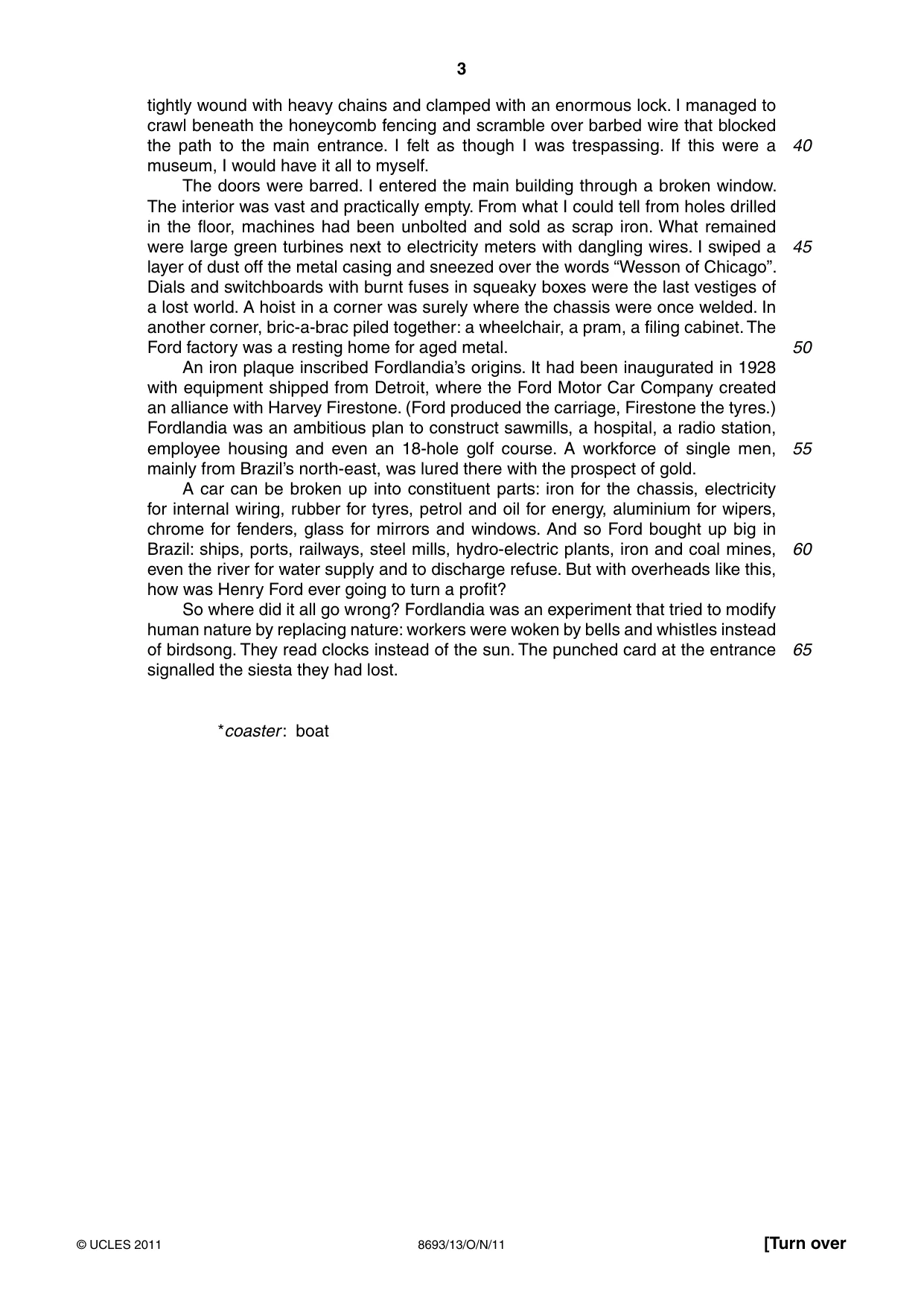 Cambridge A Level English - Language AS Level (until 2013) 8693 2011 Oct/Nov Paper 1 · Variant 3 question paper, page 3 of 8