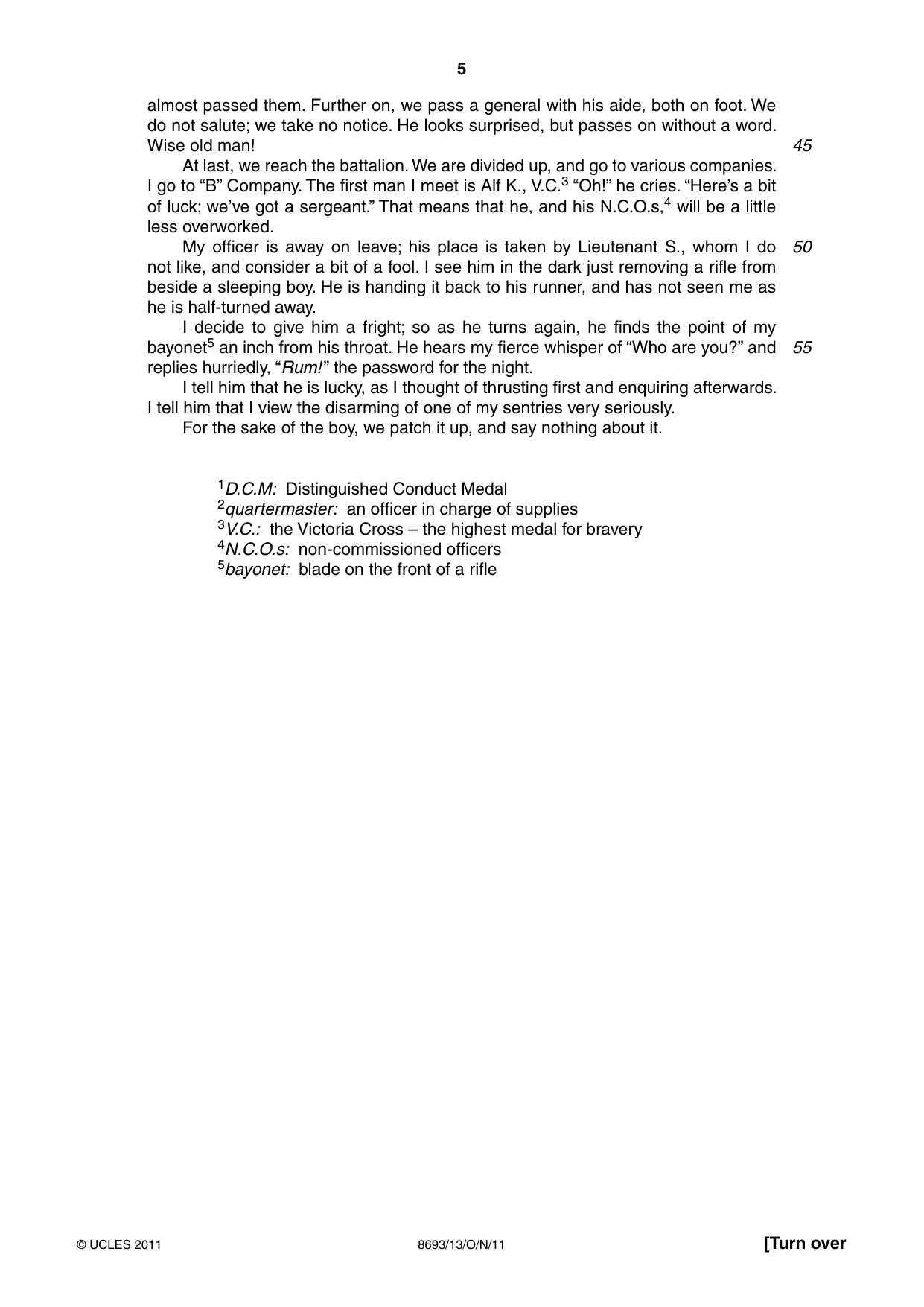 Cambridge A Level English - Language AS Level (until 2013) 8693 2011 Oct/Nov Paper 1 · Variant 3 question paper, page 5 of 8