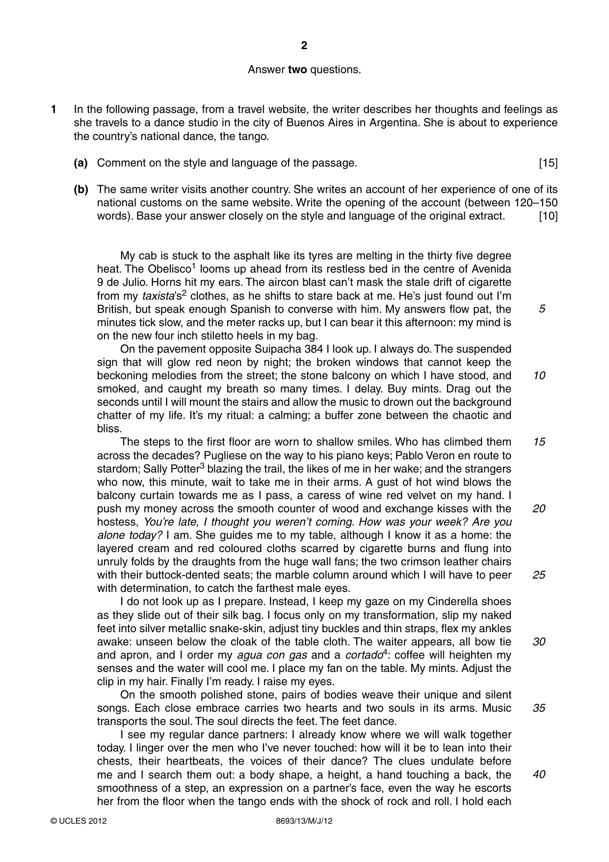 Cambridge A Level English - Language AS Level (until 2013) 8693 2012 May/June Paper 1 · Variant 3 question paper, page 2 of 8