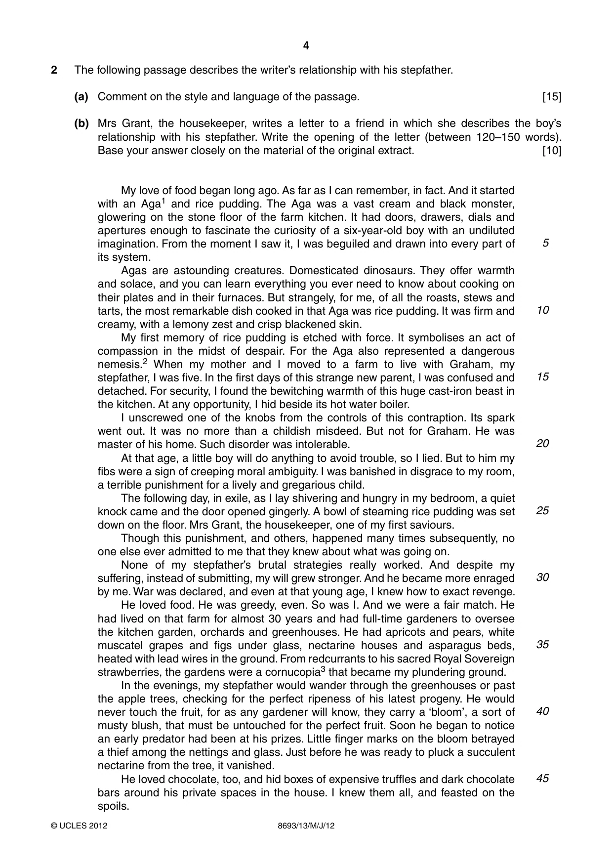Cambridge A Level English - Language AS Level (until 2013) 8693 2012 May/June Paper 1 · Variant 3 question paper, page 4 of 8