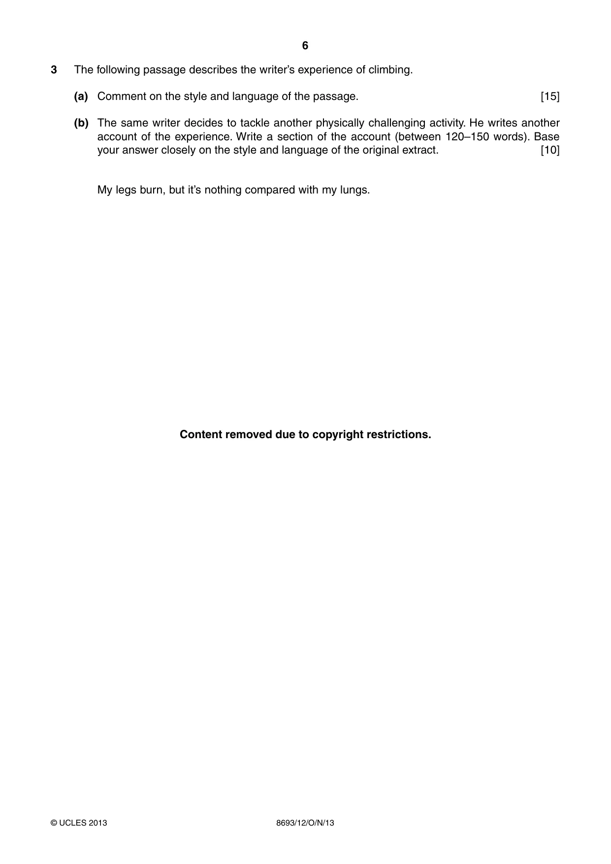 Cambridge A Level English - Language AS Level (until 2013) 8693 2013 Oct/Nov Paper 1 · Variant 2 question paper, page 6 of 8