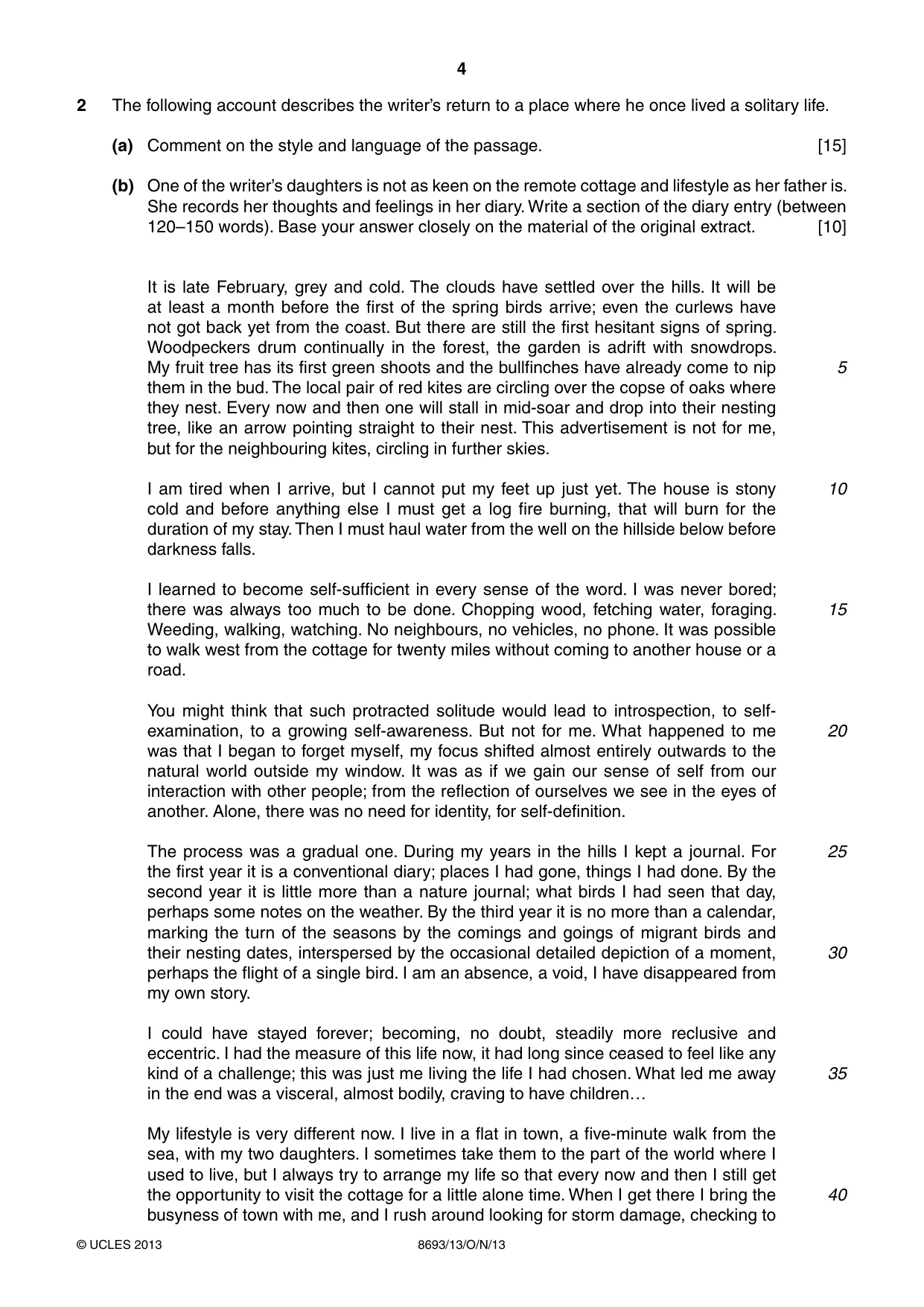 Cambridge A Level English - Language AS Level (until 2013) 8693 2013 Oct/Nov Paper 1 · Variant 3 question paper, page 4 of 8