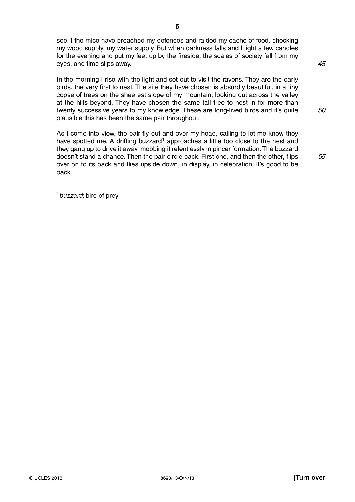 Cambridge A Level English - Language AS Level (until 2013) 8693 2013 Oct/Nov Paper 1 · Variant 3 question paper, page 5 of 8