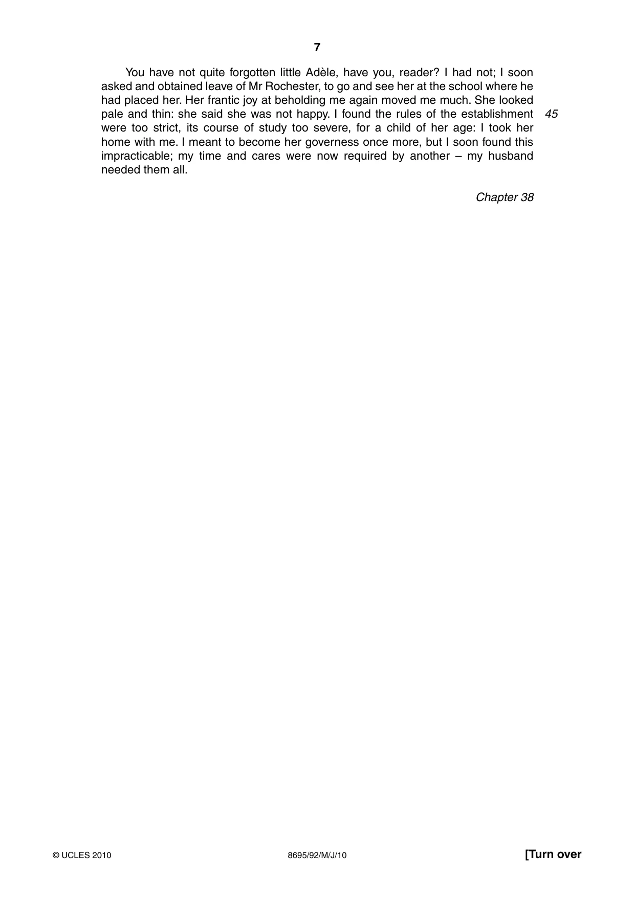 Cambridge A Level English - Language and Literature (AS Level only, from 2016) 8695 2010 May/June Paper 9 · Variant 2 question paper, page 7 of 20