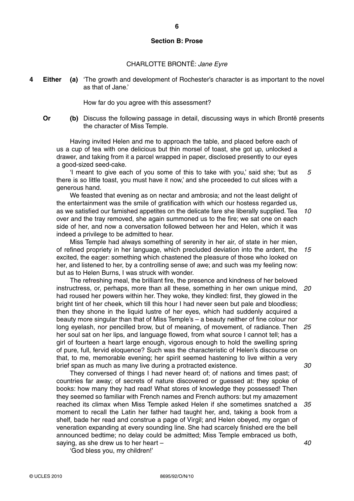Cambridge A Level English - Language and Literature (AS Level only, from 2016) 8695 2010 Oct/Nov Paper 9 · Variant 2 question paper, page 6 of 16