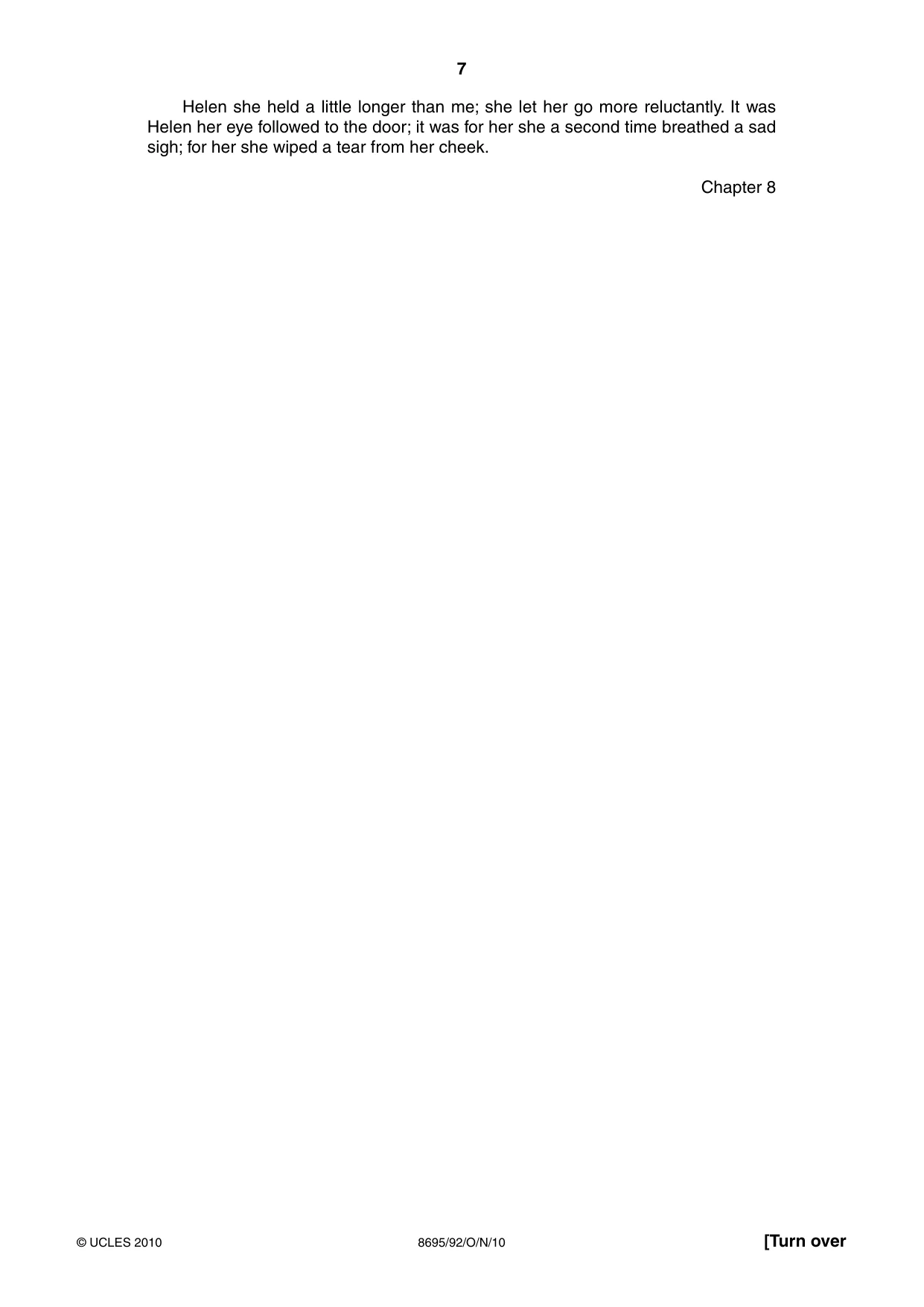 Cambridge A Level English - Language and Literature (AS Level only, from 2016) 8695 2010 Oct/Nov Paper 9 · Variant 2 question paper, page 7 of 16