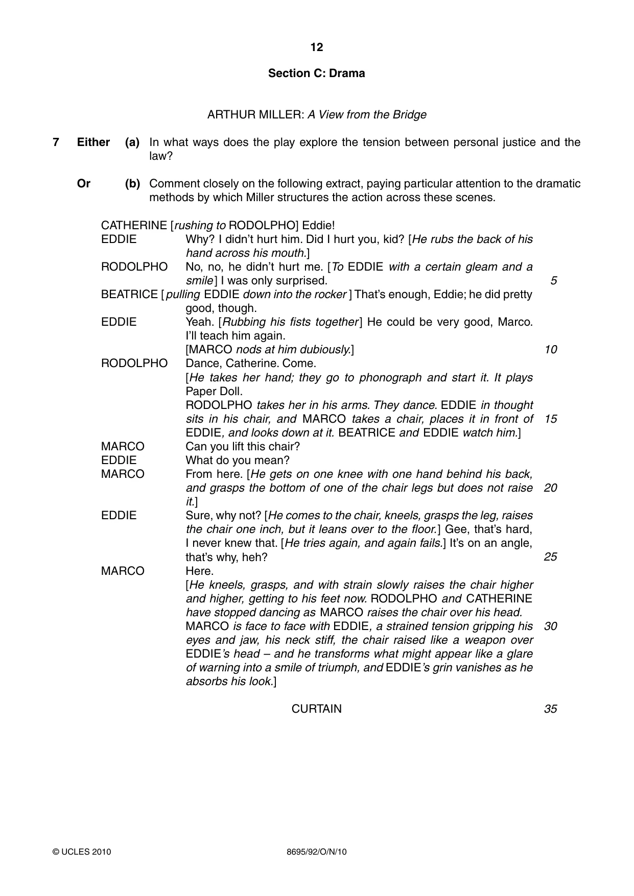 Cambridge A Level English - Language and Literature (AS Level only, from 2016) 8695 2010 Oct/Nov Paper 9 · Variant 2 question paper, page 12 of 16