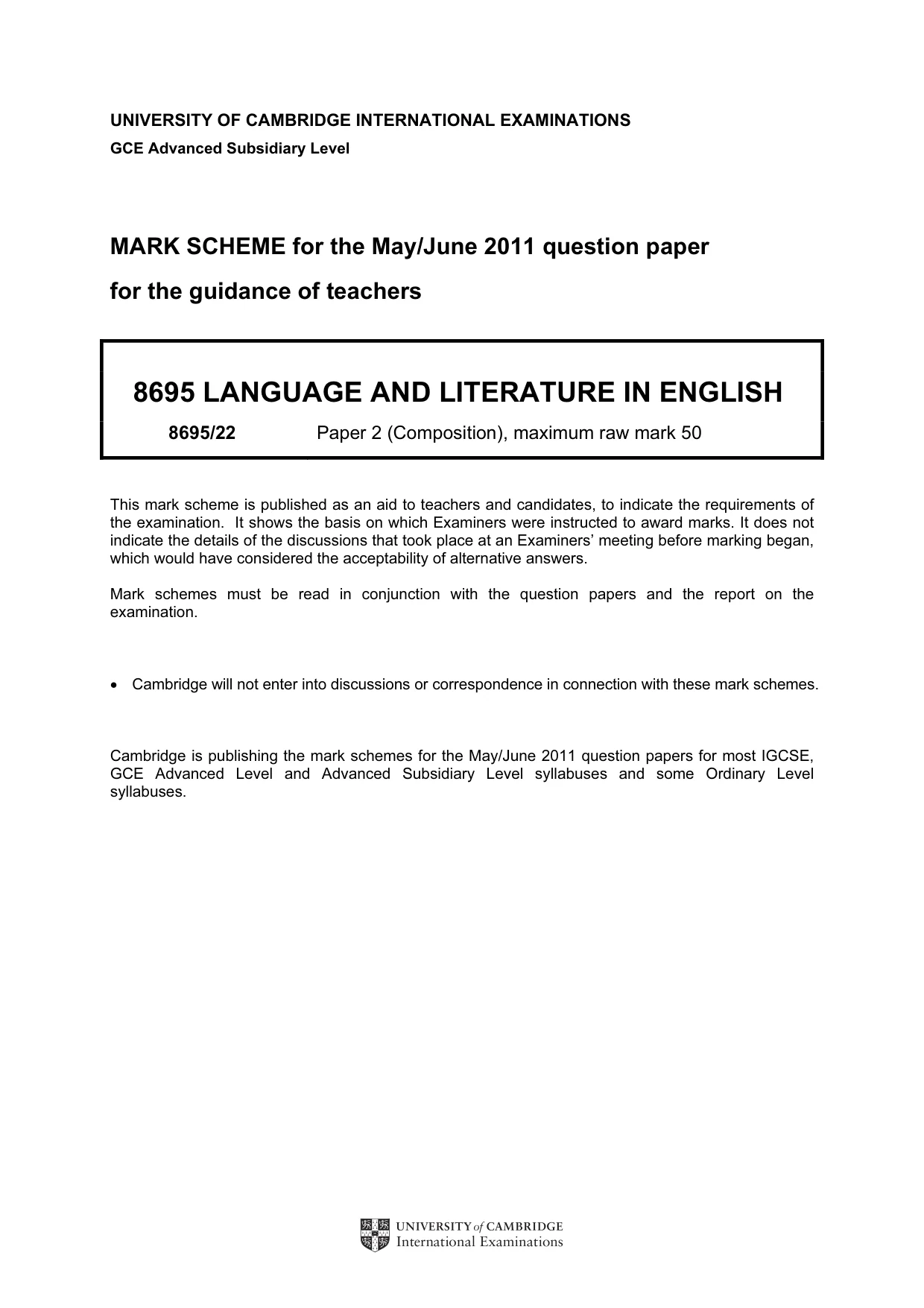 Mark scheme, page 1 of 4