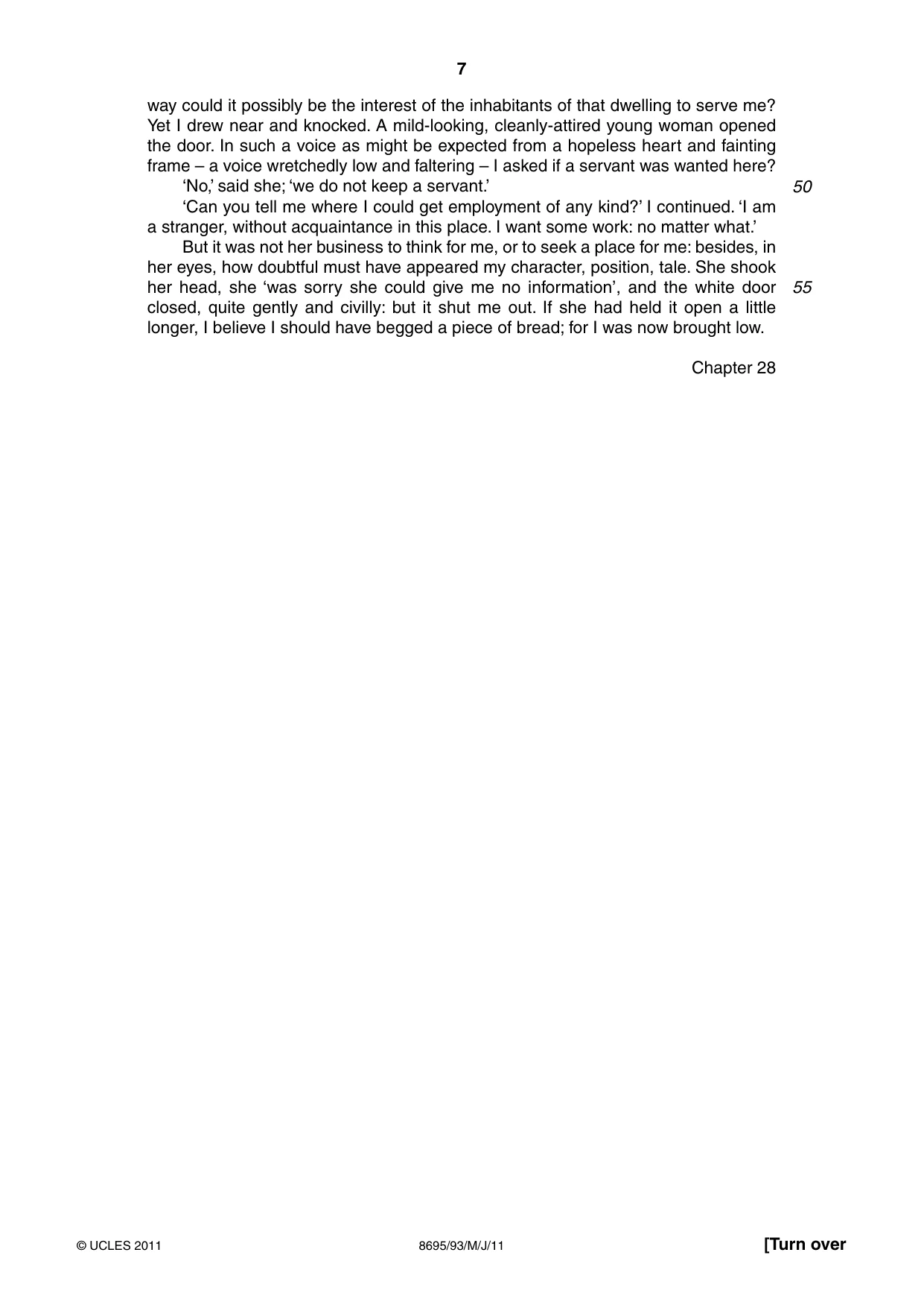 Cambridge A Level English - Language and Literature (AS Level only, from 2016) 8695 2011 May/June Paper 9 · Variant 3 question paper, page 7 of 20