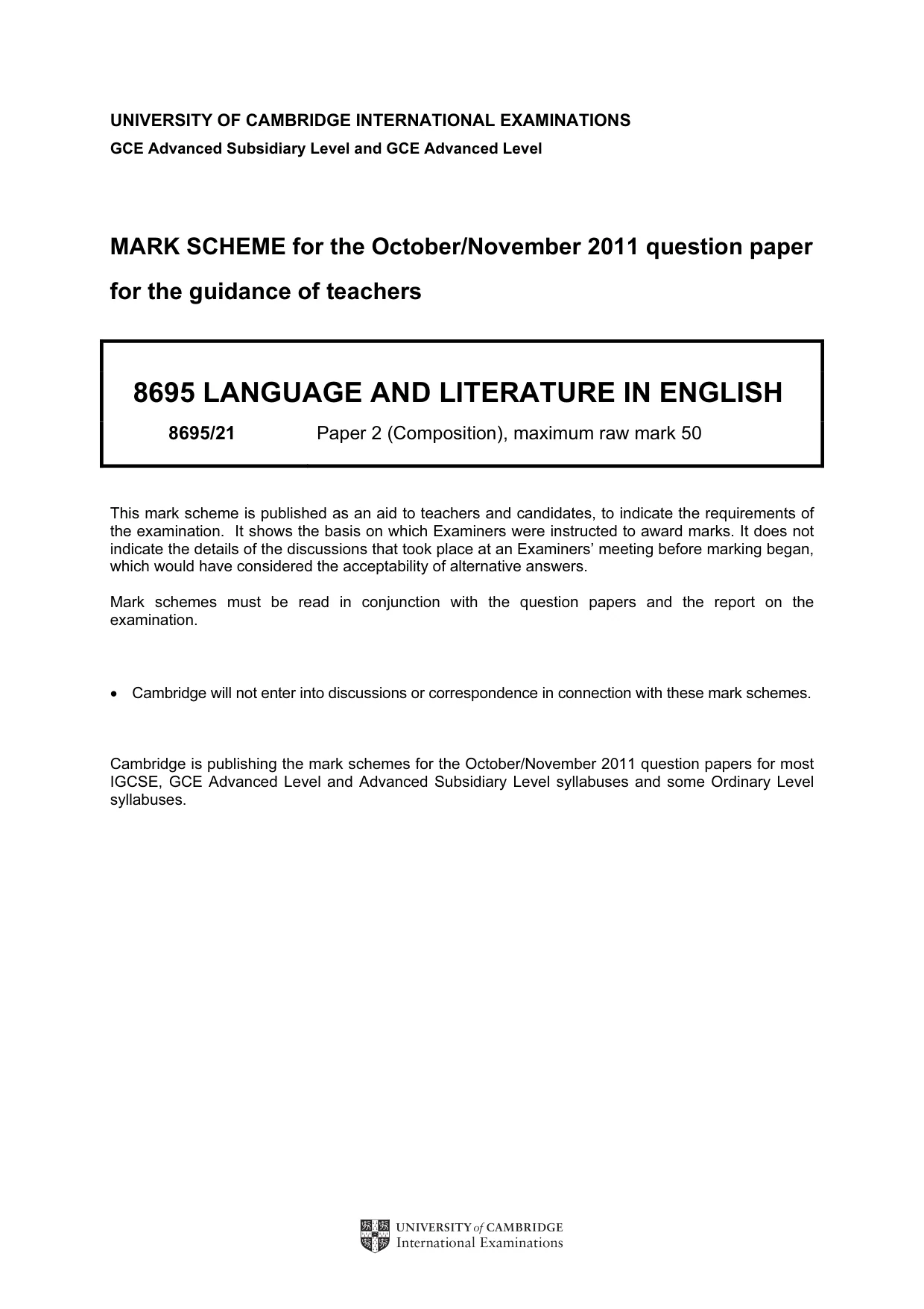 Mark scheme, page 1 of 4