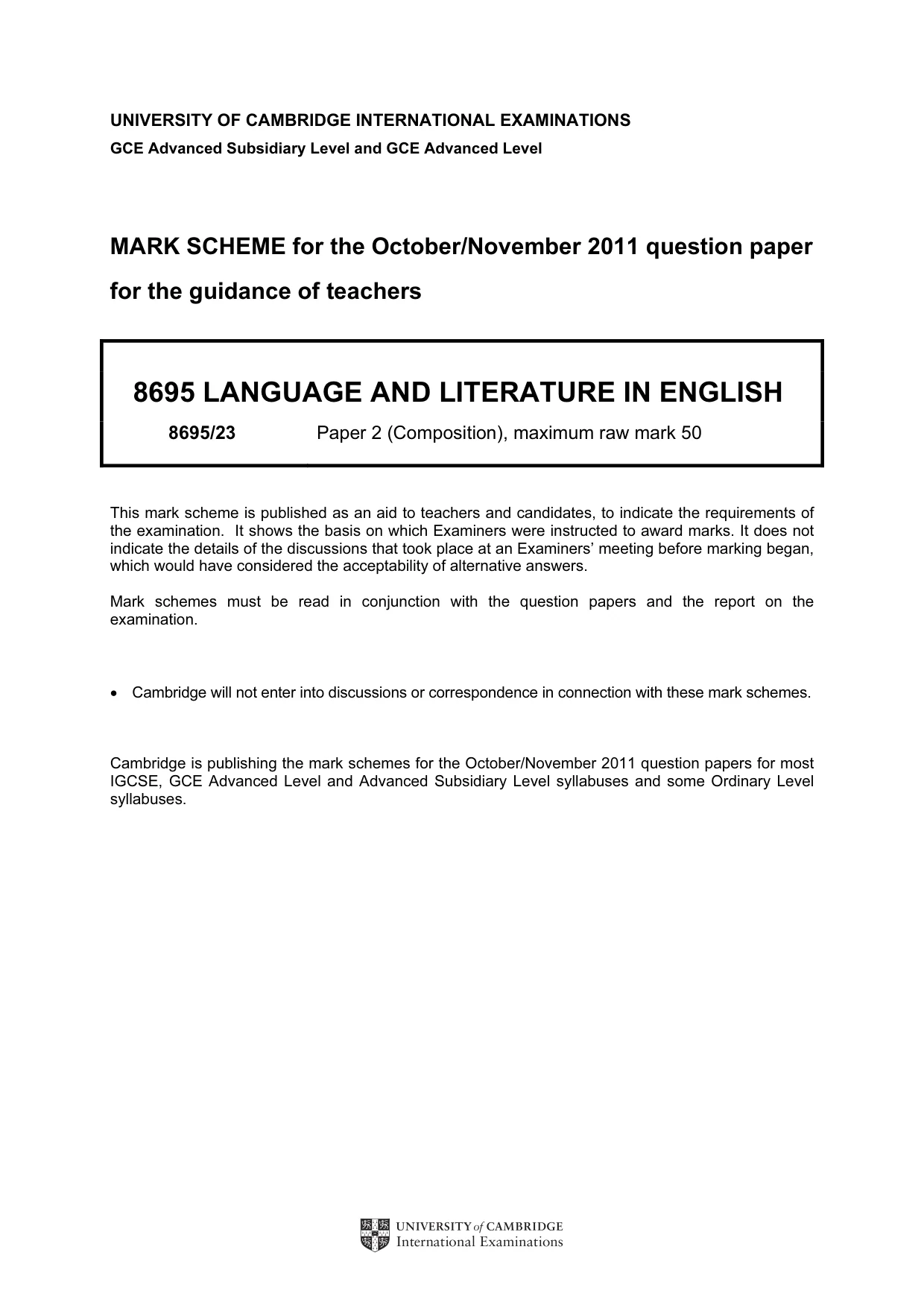 Mark scheme, page 1 of 4
