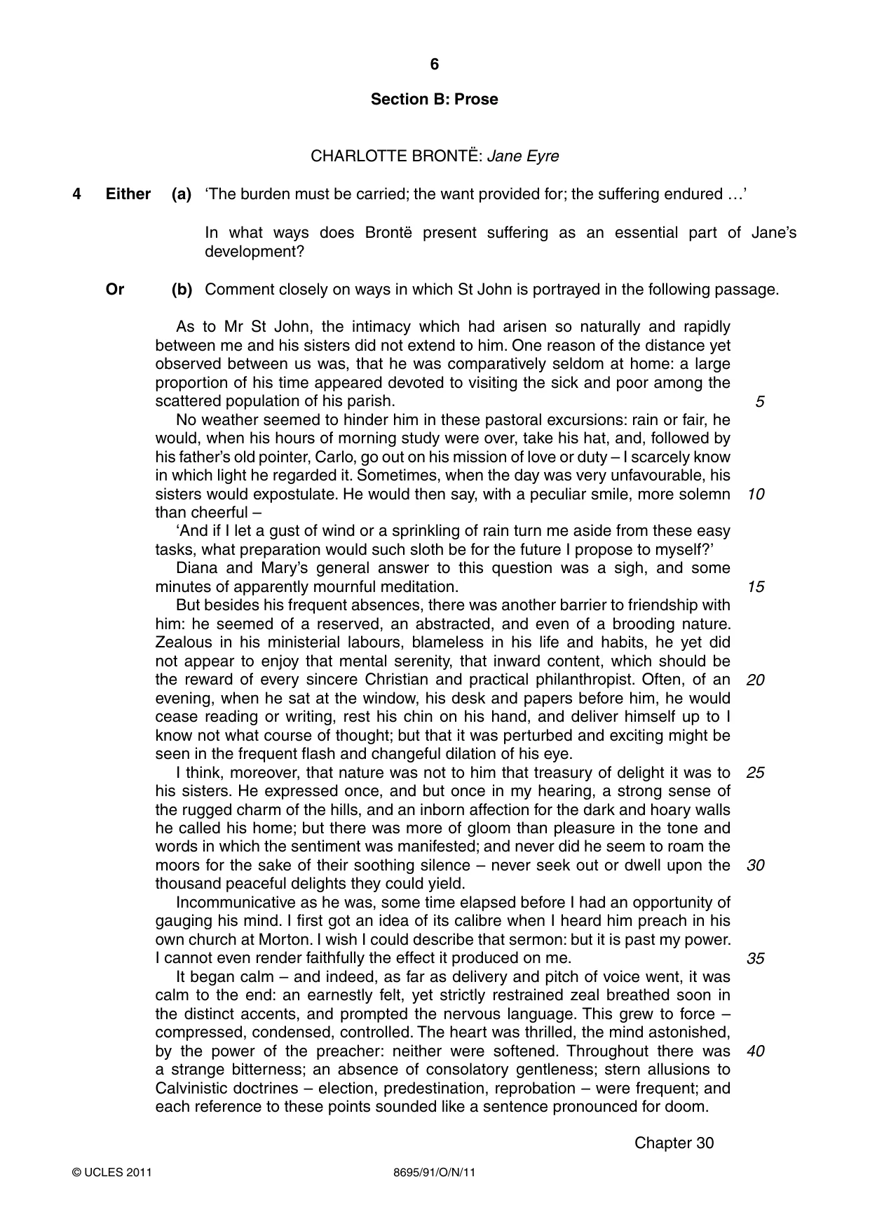 Cambridge A Level English - Language and Literature (AS Level only, from 2016) 8695 2011 Oct/Nov Paper 9 · Variant 1 question paper, page 6 of 15