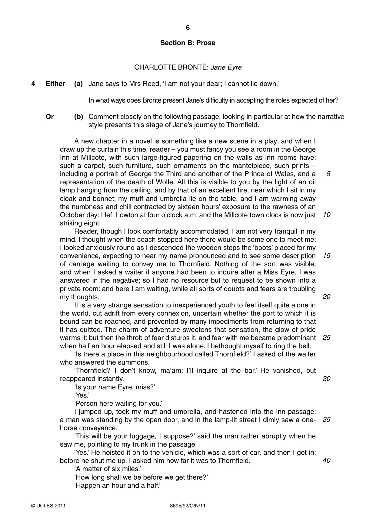 Cambridge A Level English - Language and Literature (AS Level only, from 2016) 8695 2011 Oct/Nov Paper 9 · Variant 2 question paper, page 6 of 17