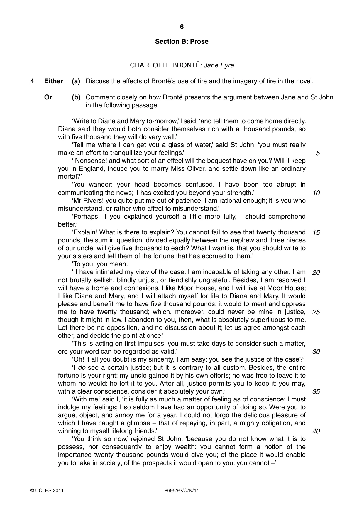 Cambridge A Level English - Language and Literature (AS Level only, from 2016) 8695 2011 Oct/Nov Paper 9 · Variant 3 question paper, page 6 of 17