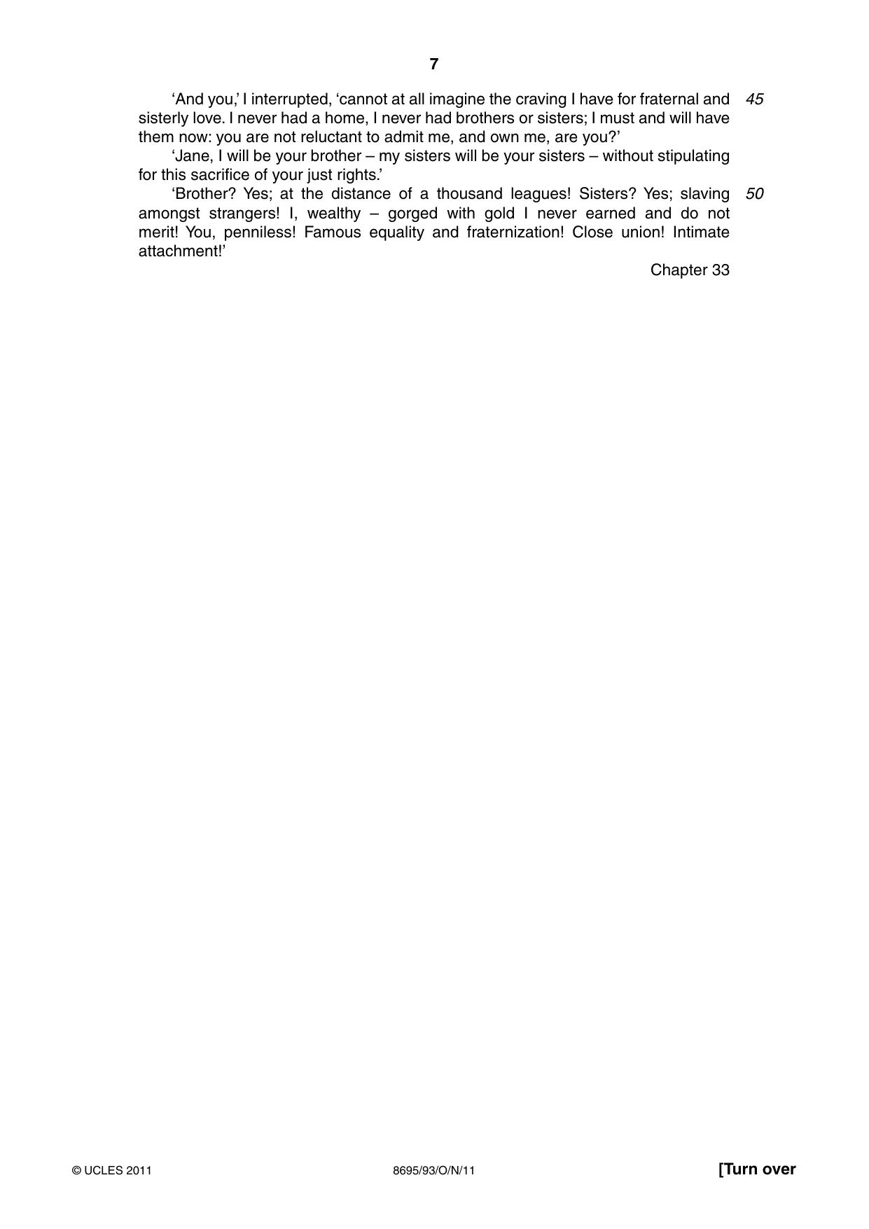 Cambridge A Level English - Language and Literature (AS Level only, from 2016) 8695 2011 Oct/Nov Paper 9 · Variant 3 question paper, page 7 of 17