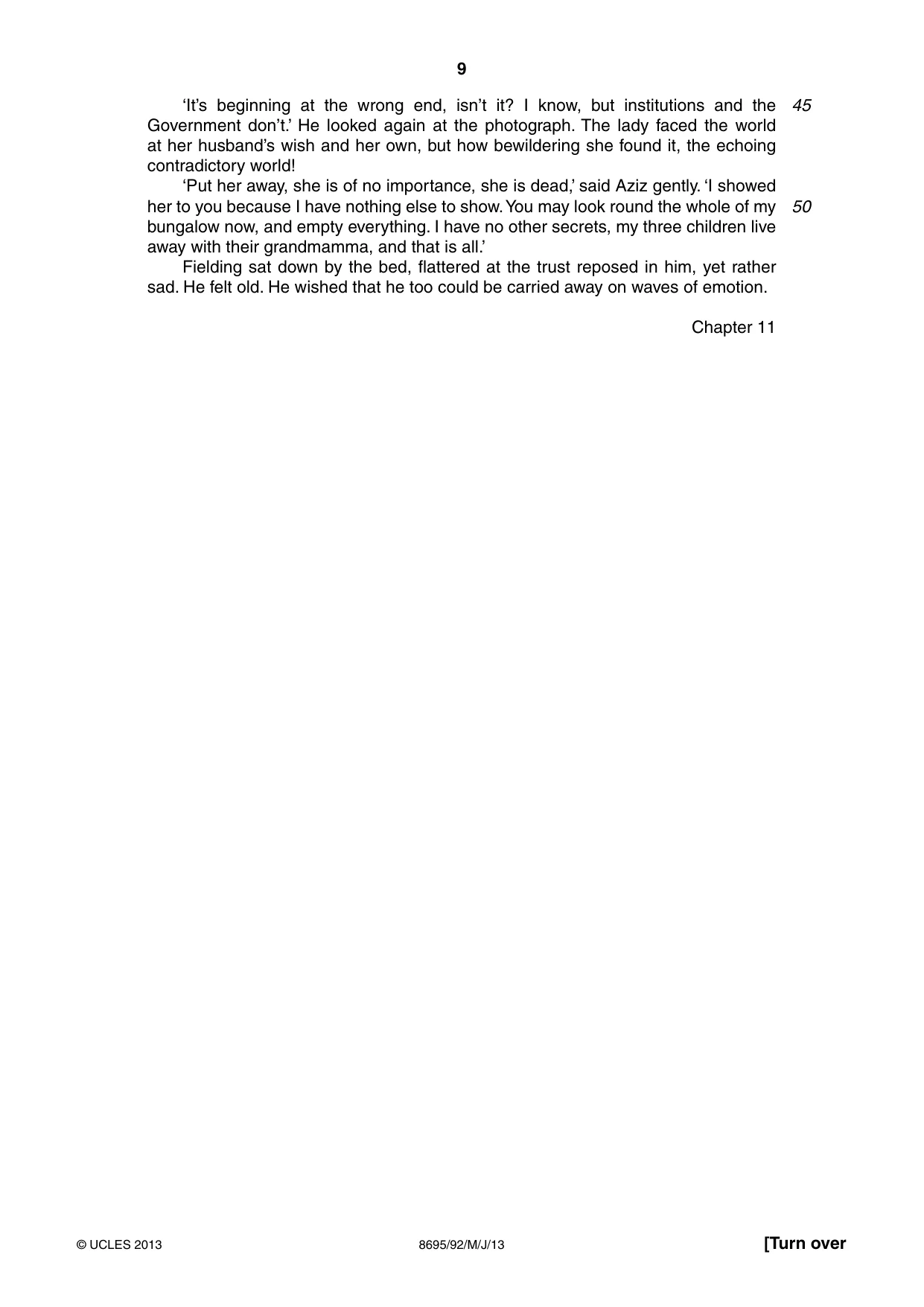 Cambridge A Level English - Language and Literature (AS Level only, from 2016) 8695 2013 May/June Paper 9 · Variant 2 question paper, page 9 of 20