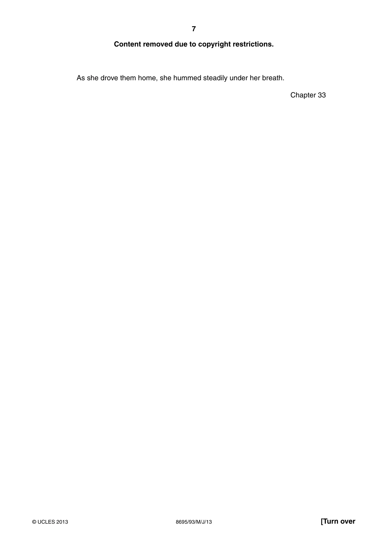 Cambridge A Level English - Language and Literature (AS Level only, from 2016) 8695 2013 May/June Paper 9 · Variant 3 question paper, page 7 of 20