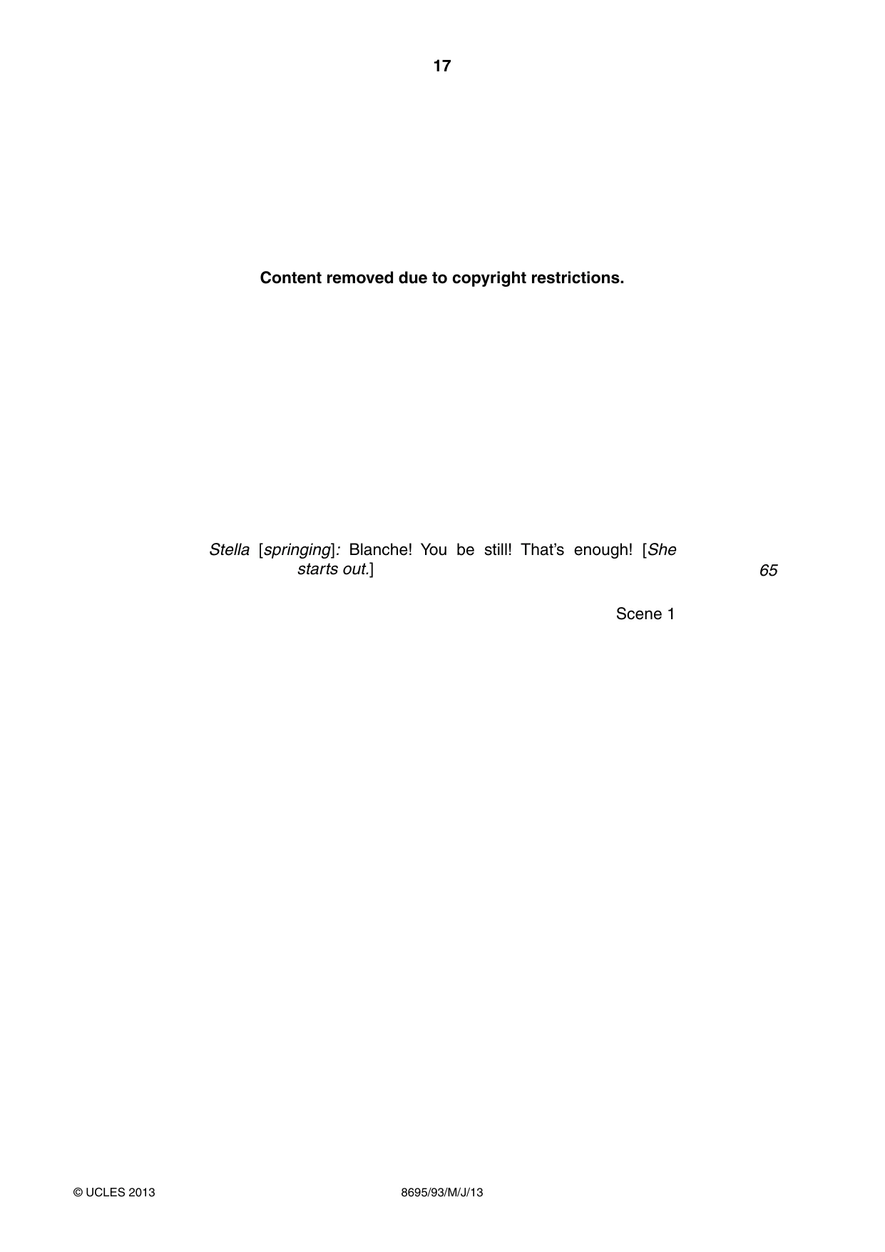 Cambridge A Level English - Language and Literature (AS Level only, from 2016) 8695 2013 May/June Paper 9 · Variant 3 question paper, page 17 of 20