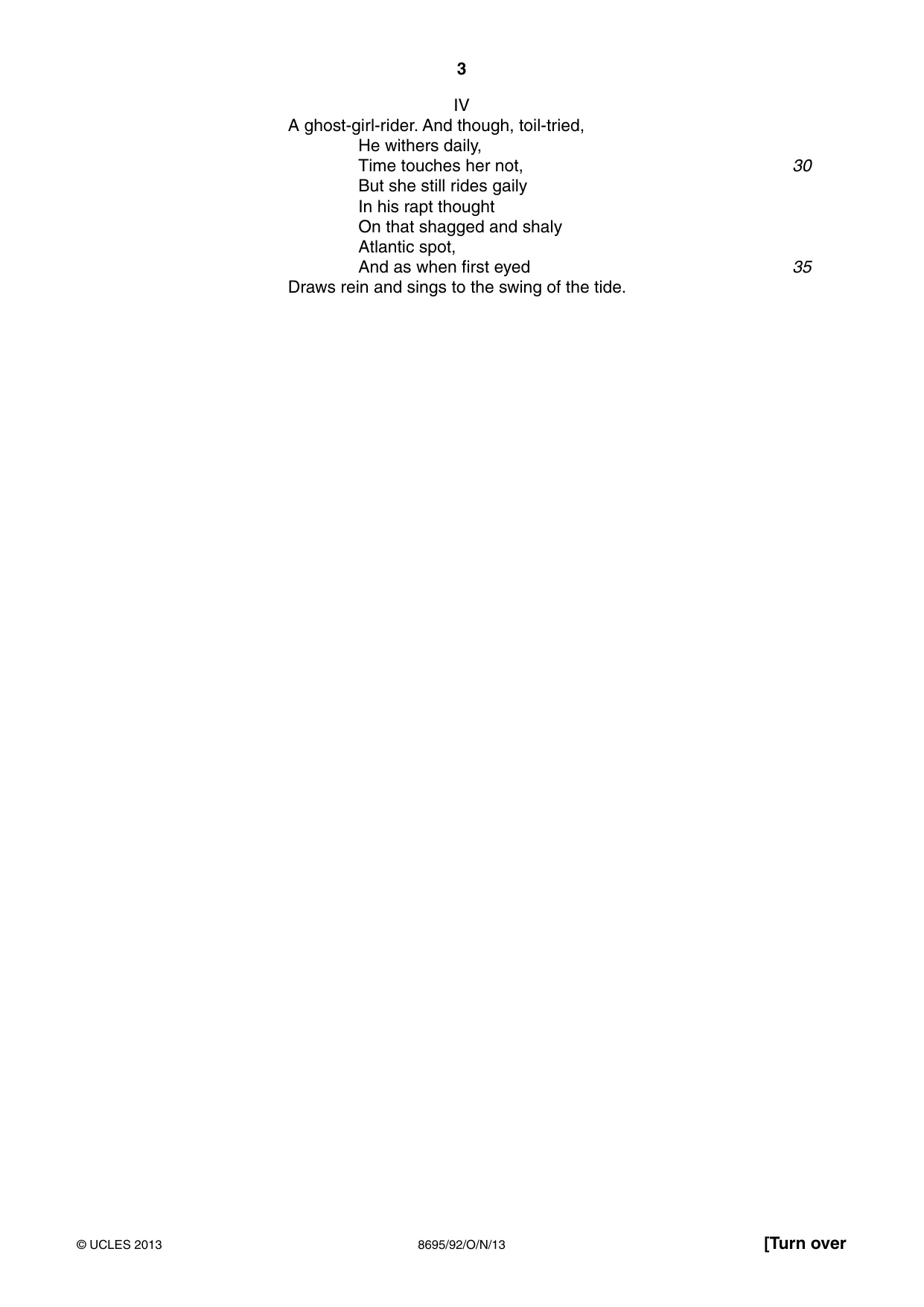 Cambridge A Level English - Language and Literature (AS Level only, from 2016) 8695 2013 Oct/Nov Paper 9 · Variant 2 question paper, page 3 of 20