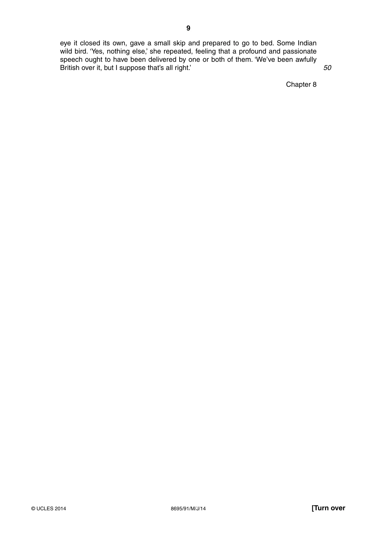 Cambridge A Level English - Language and Literature (AS Level only, from 2016) 8695 2014 May/June Paper 9 · Variant 1 question paper, page 9 of 20