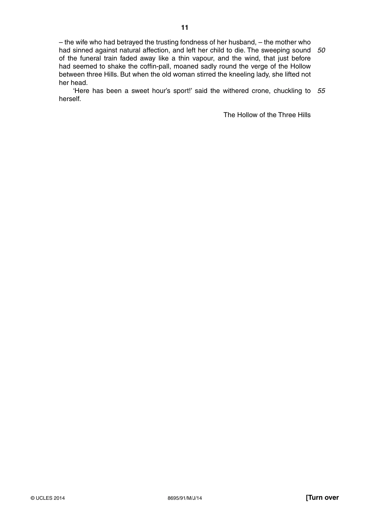 Cambridge A Level English - Language and Literature (AS Level only, from 2016) 8695 2014 May/June Paper 9 · Variant 1 question paper, page 11 of 20