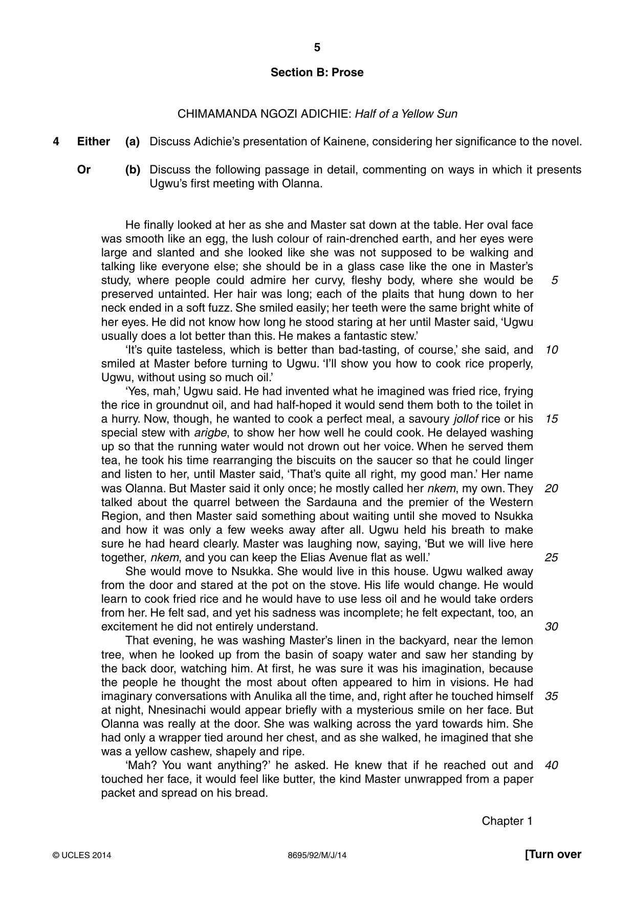 Cambridge A Level English - Language and Literature (AS Level only, from 2016) 8695 2014 May/June Paper 9 · Variant 2 question paper, page 5 of 16