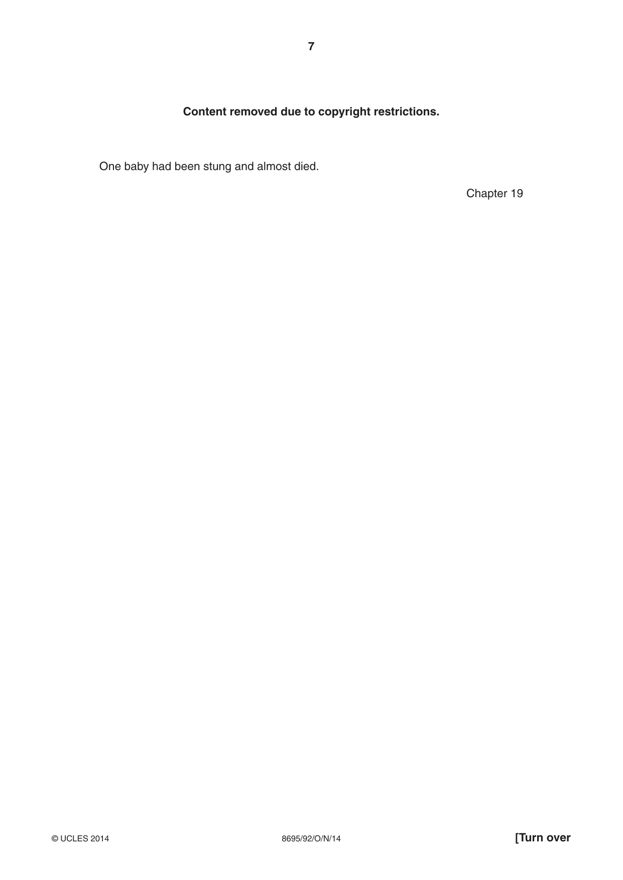 Cambridge A Level English - Language and Literature (AS Level only, from 2016) 8695 2014 Oct/Nov Paper 9 · Variant 2 question paper, page 7 of 20