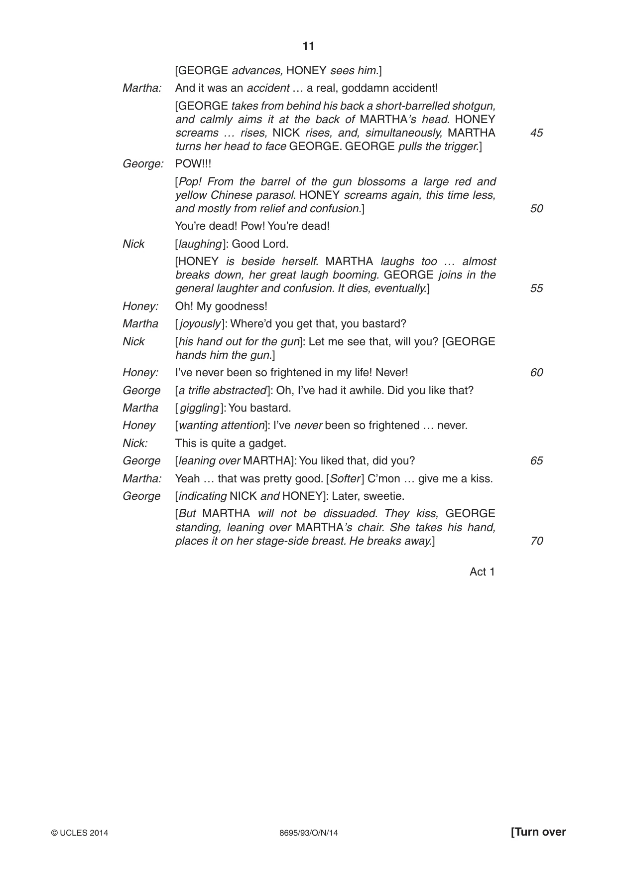 Cambridge A Level English - Language and Literature (AS Level only, from 2016) 8695 2014 Oct/Nov Paper 9 · Variant 3 question paper, page 11 of 16