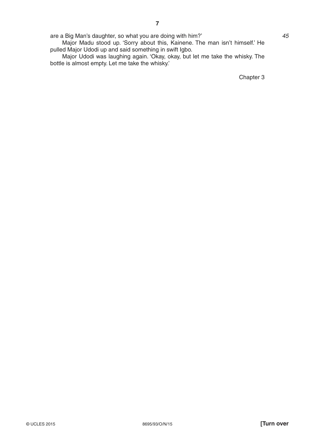 Cambridge A Level English - Language and Literature (AS Level only, from 2016) 8695 2015 Oct/Nov Paper 9 · Variant 3 question paper, page 7 of 16