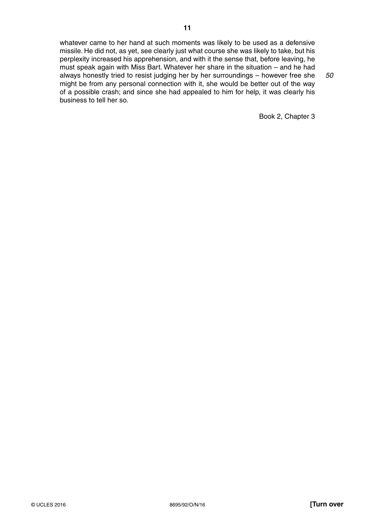 Cambridge A Level English - Language and Literature (AS Level only, from 2016) 8695 2016 Oct/Nov Paper 9 · Variant 2 question paper, page 11 of 20