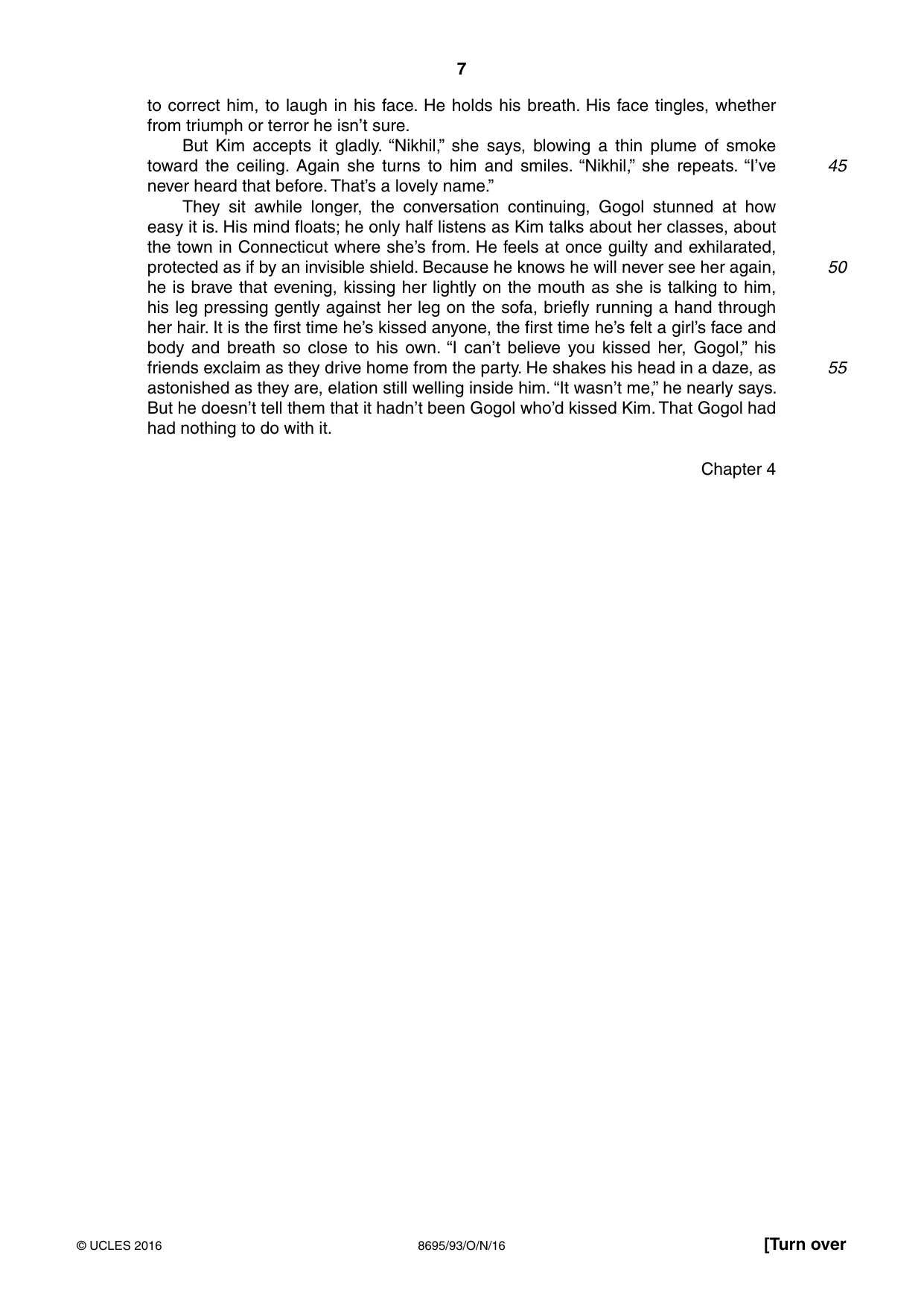 Cambridge A Level English - Language and Literature (AS Level only, from 2016) 8695 2016 Oct/Nov Paper 9 · Variant 3 question paper, page 7 of 20